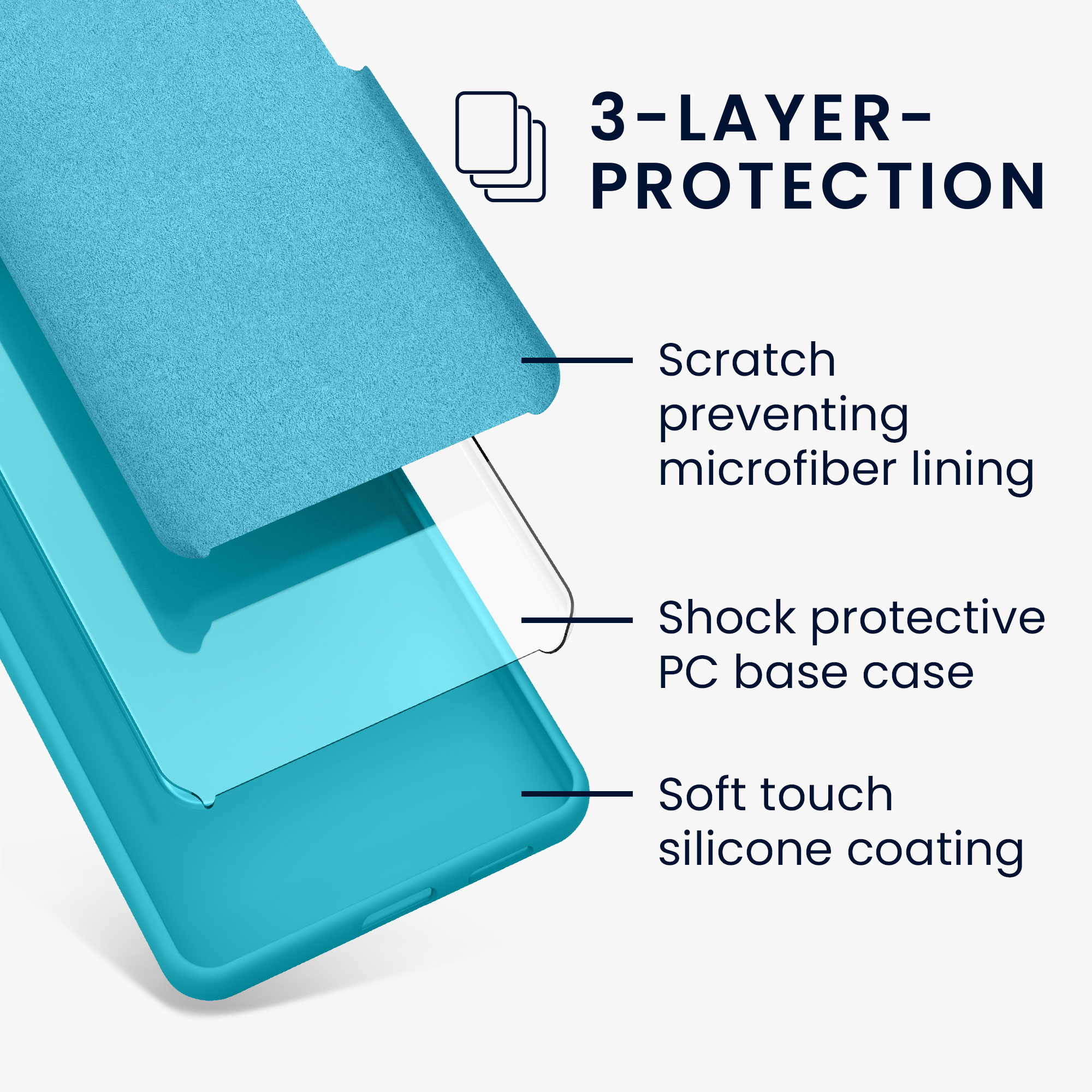 Silikonový kryt Kwmobile pro iPhone 17e / 16e - wireless charging cool glacier