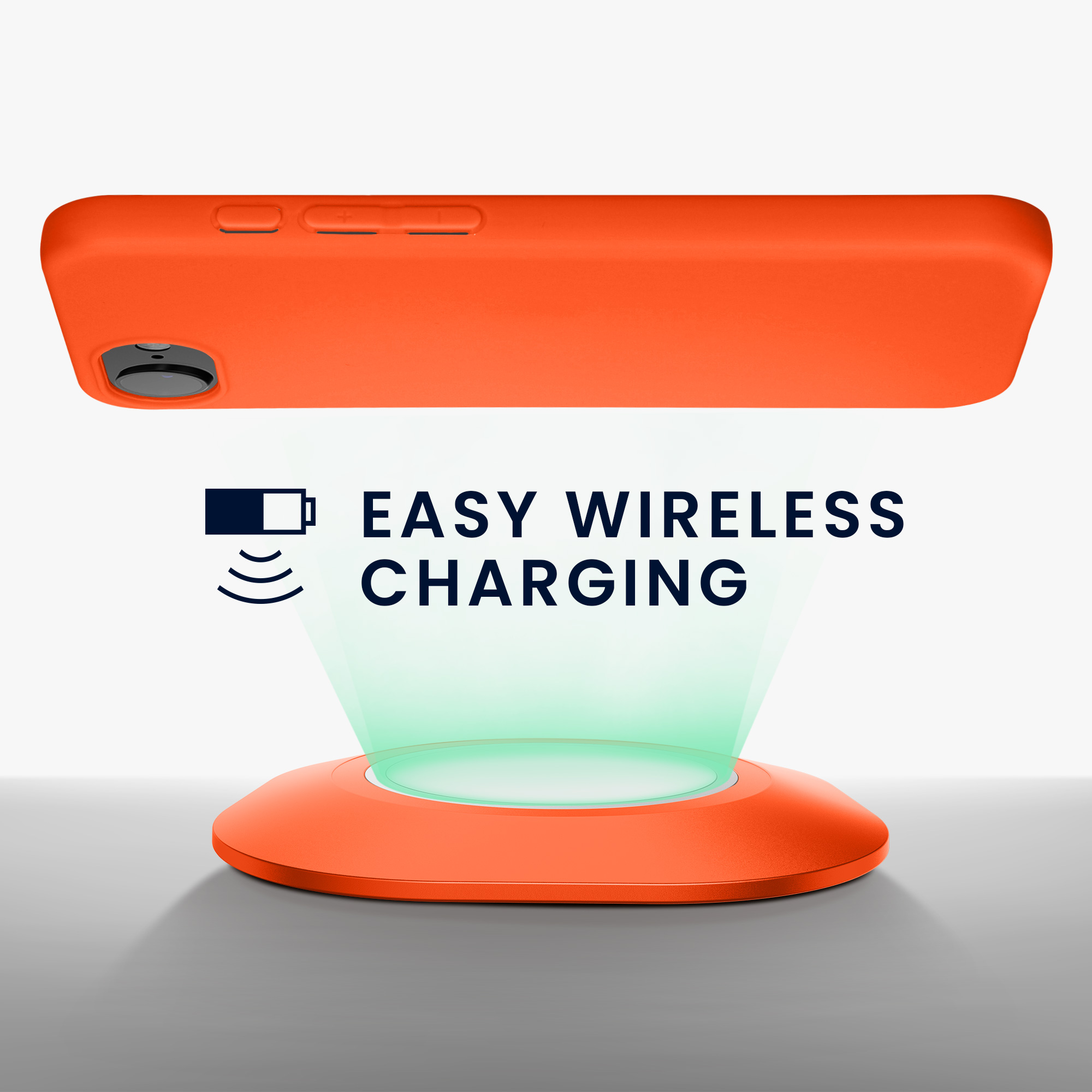 Silikonový kryt Kwmobile pro iPhone 17e / 16e - neonově oranžová