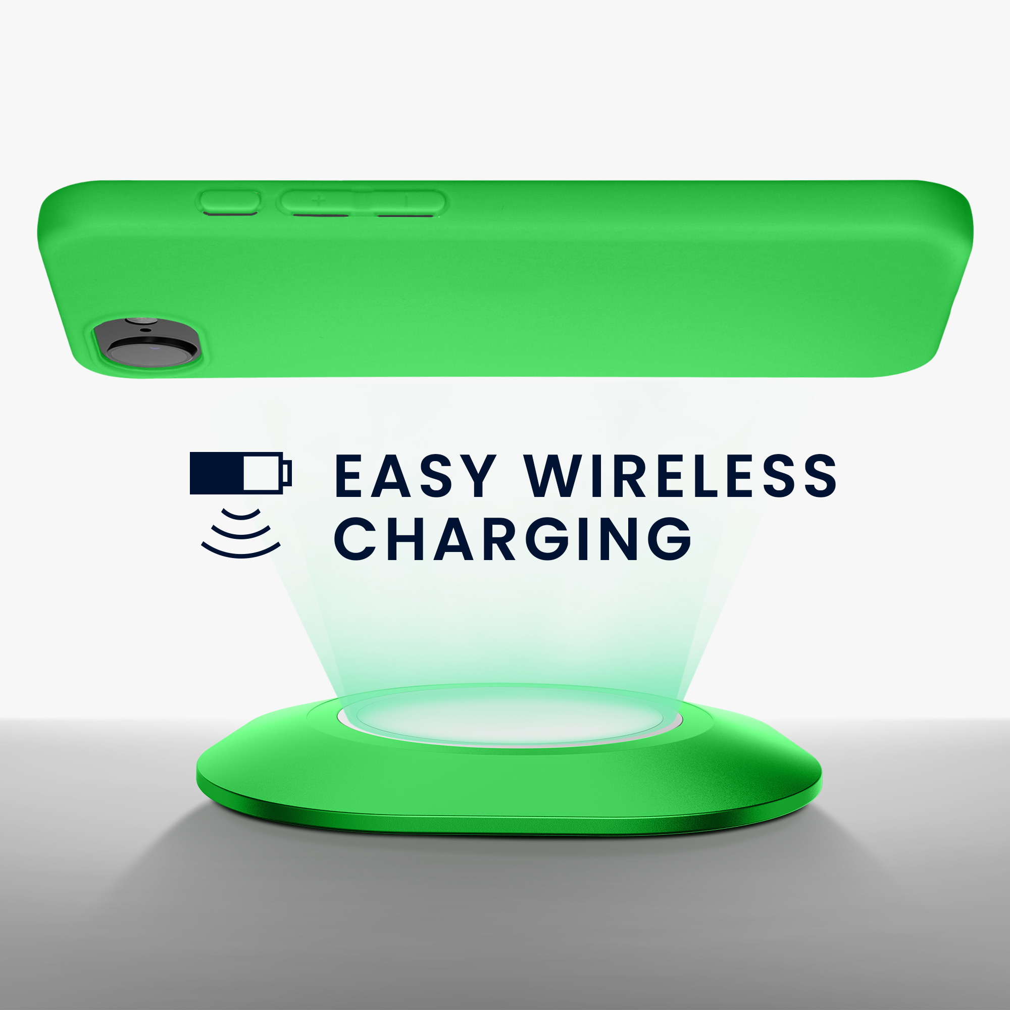 Silikonový kryt Kwmobile pro iPhone 17e / 16e - neonově zelená