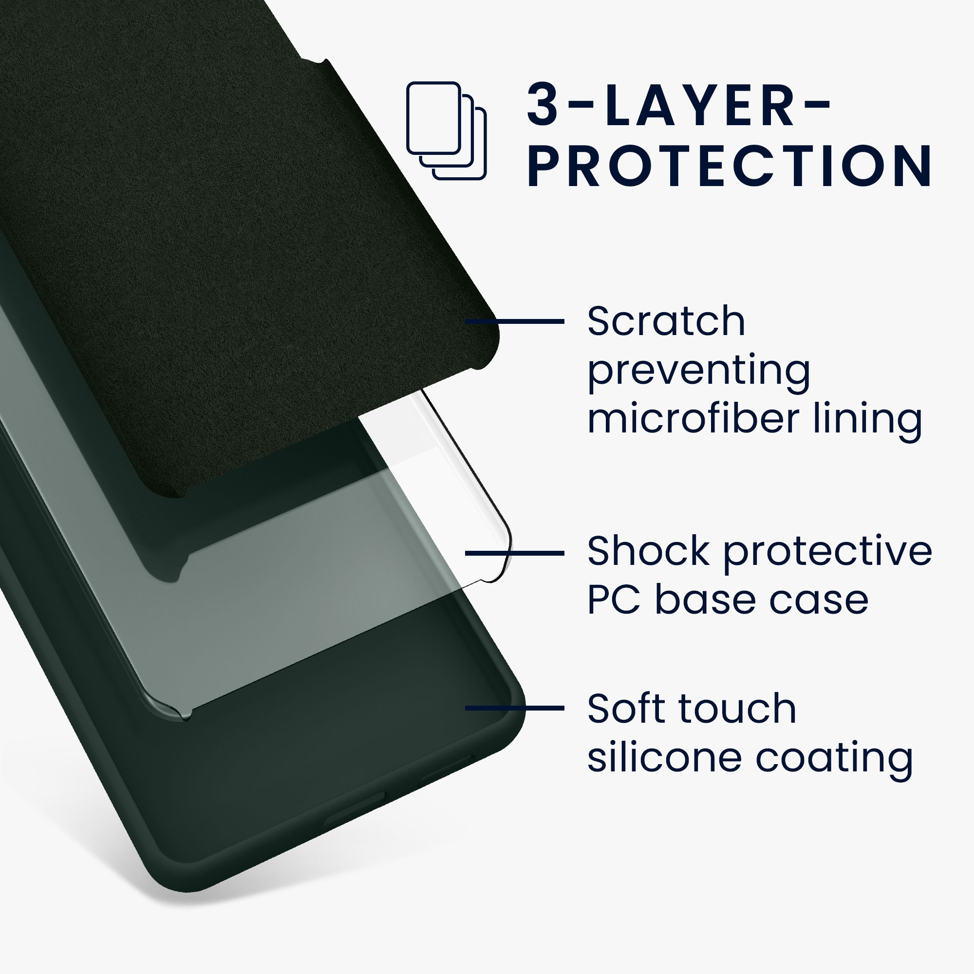 Silikonový kryt kwmobile pro Motorola Moto G05 / Moto E15 - Mechově zelená