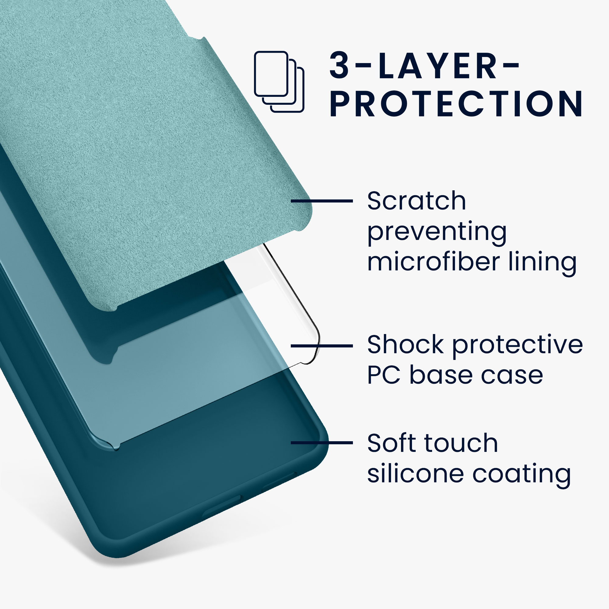 Kryt na mobil OnePlus 13R kwmobile Soft Cover petrolejová
