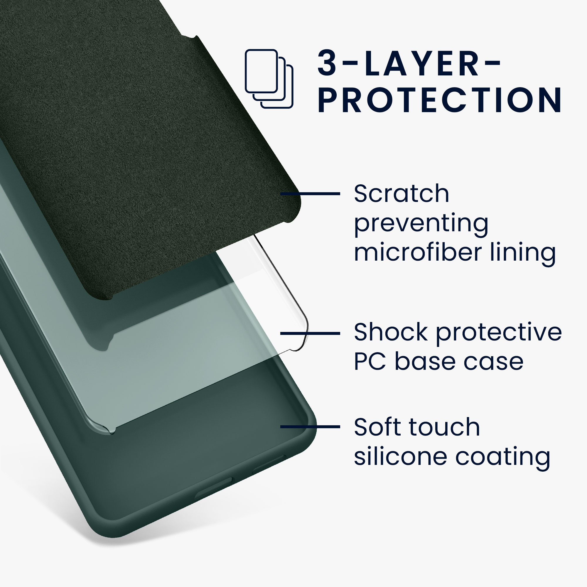 Silikonový kryt kwmobile pro Motorola Moto G15 - Mechově zelená