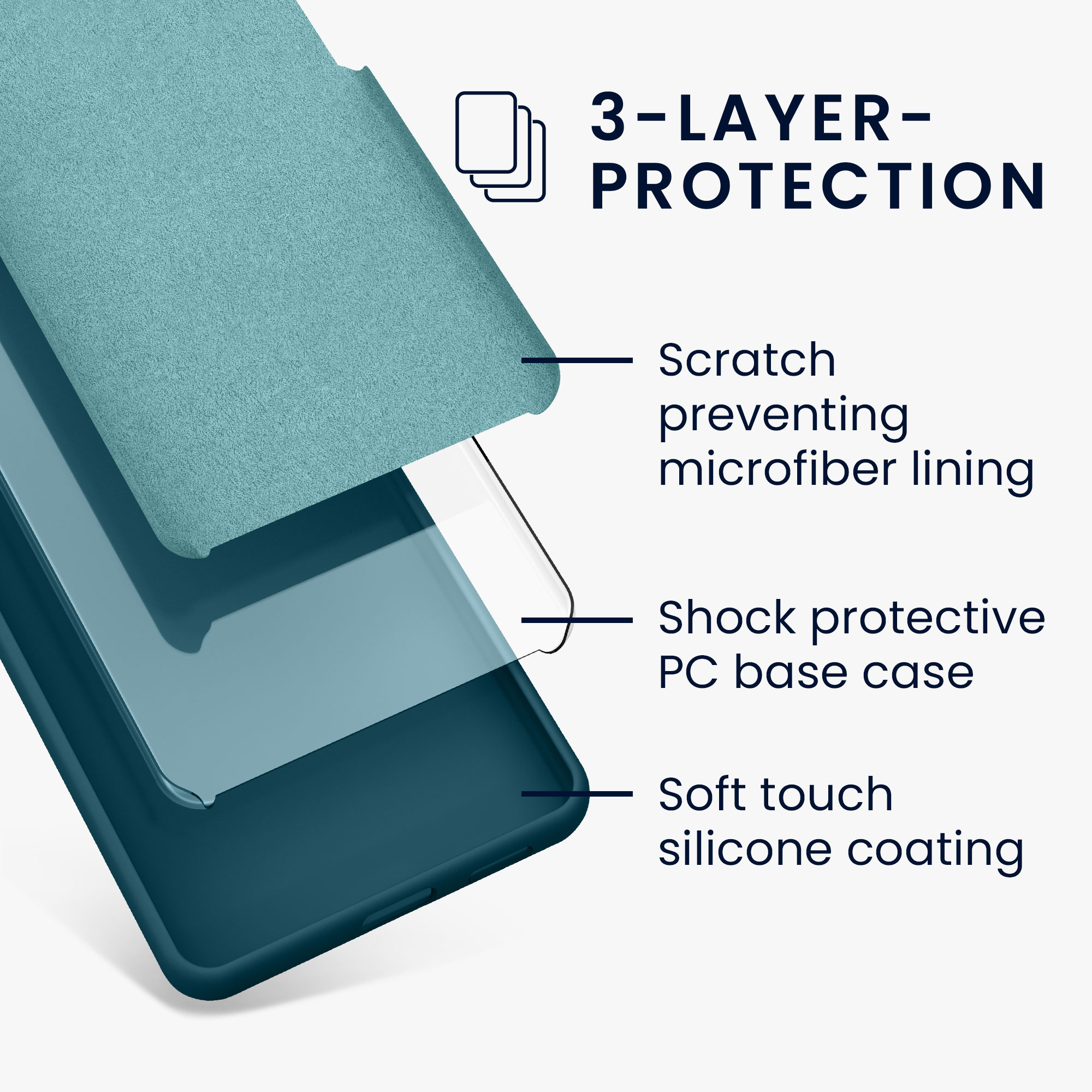 Silikonový kryt kwmobile pro Motorola Moto G15 - Petrolejová