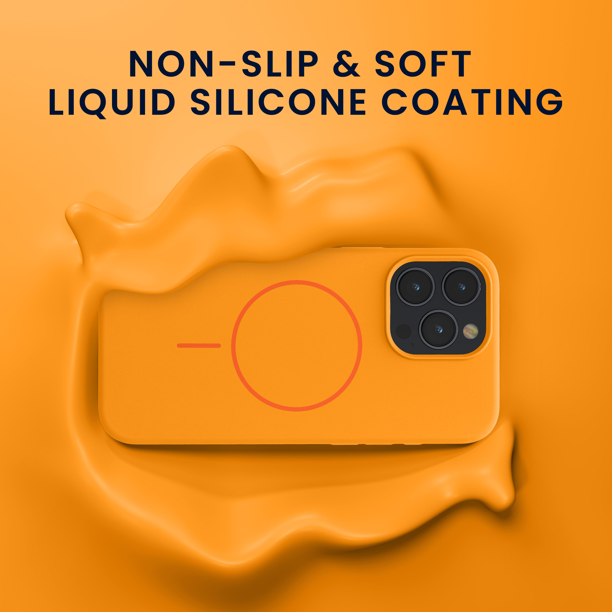 Magnetický kryt kwmobile pro iPhone 15 Pro Max - ovocně oranžová