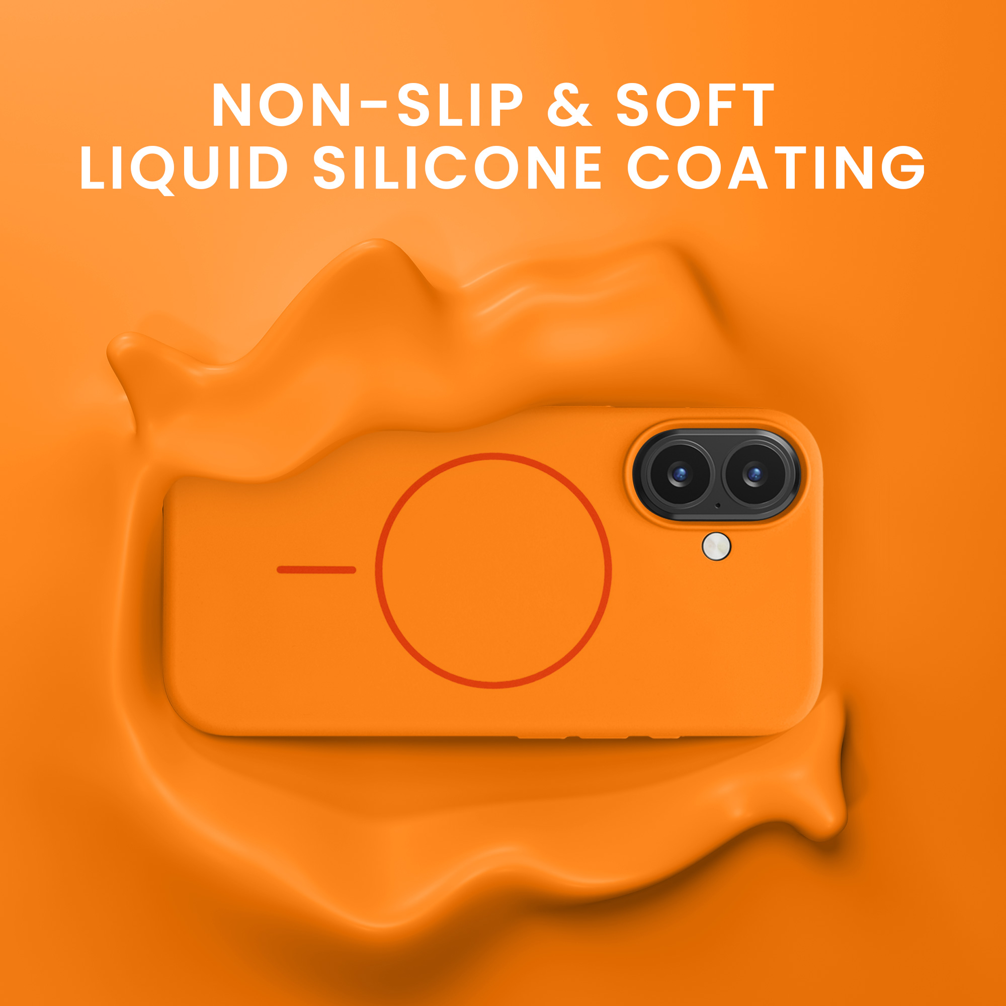 Magnetický kryt kwmobile pro iPhone 16 - ovocně oranžová