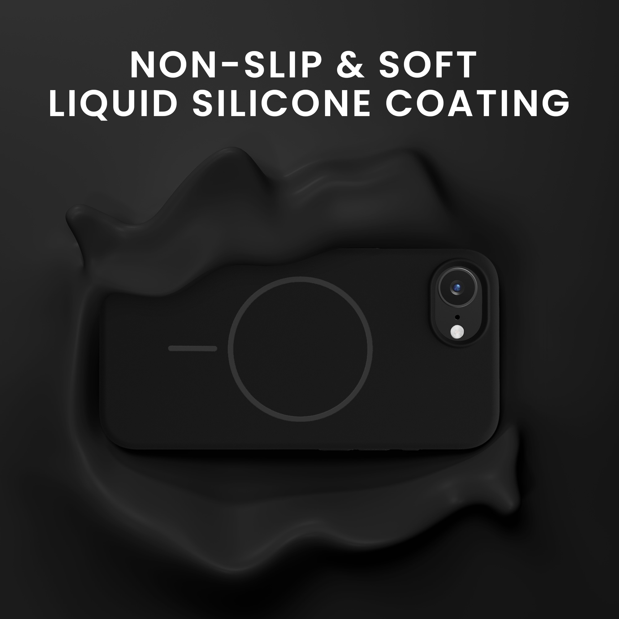 Silikonový kryt kwmobile pro Apple iPhone 17e / iPhone 16e - černá
