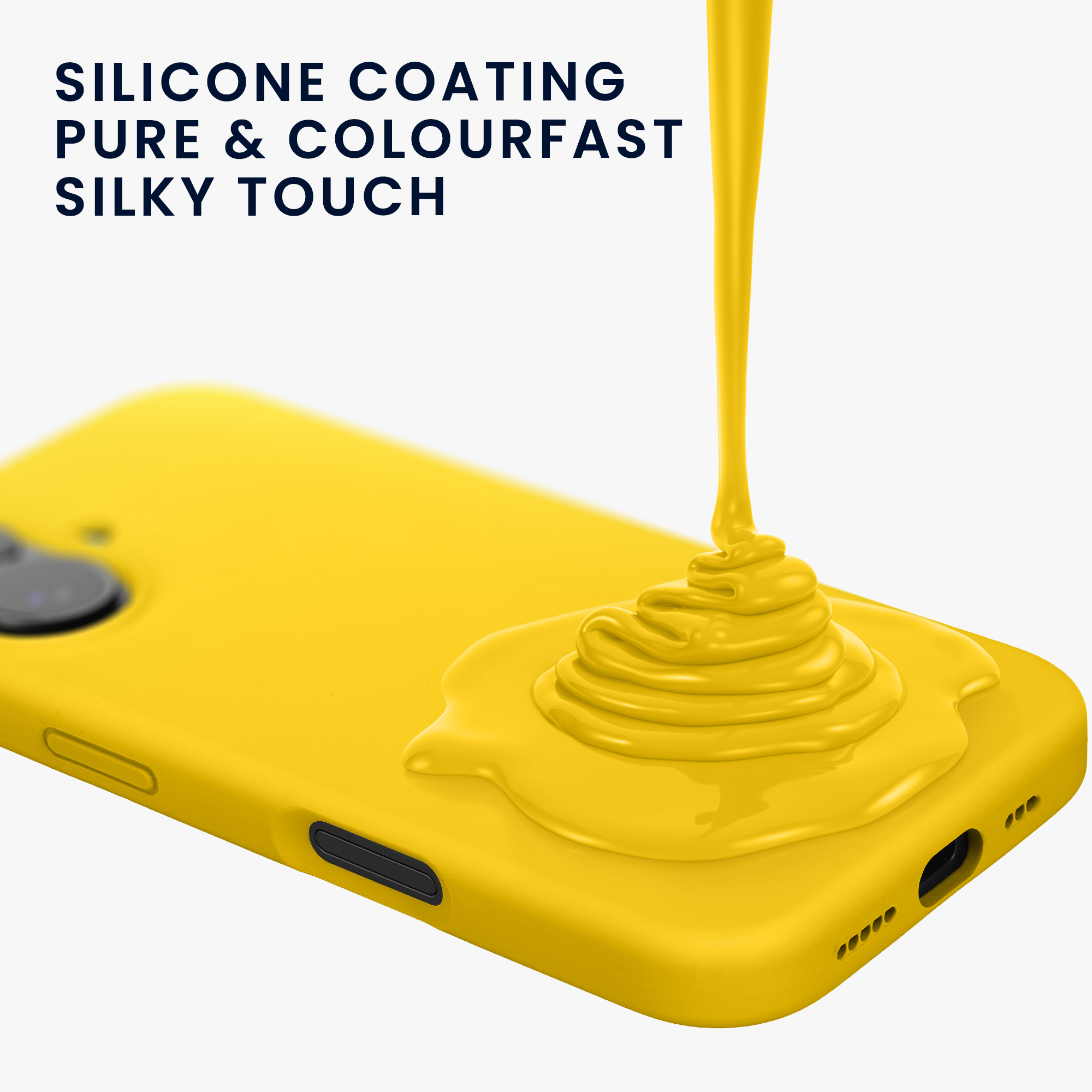 Silikonový kryt Kwmobile pro iPhone 17 - zářivě žlutá