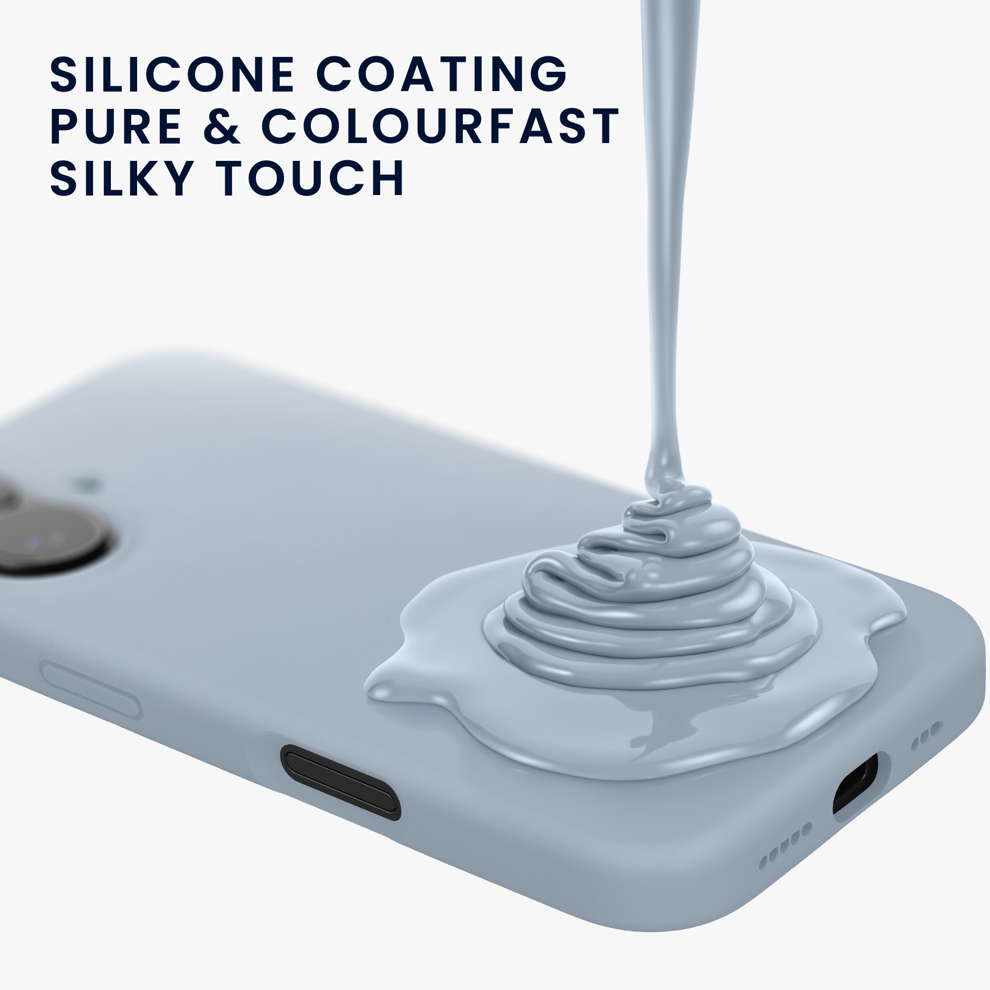 Silikonový kryt Kwmobile pro iPhone 17 - světle modrá matná
