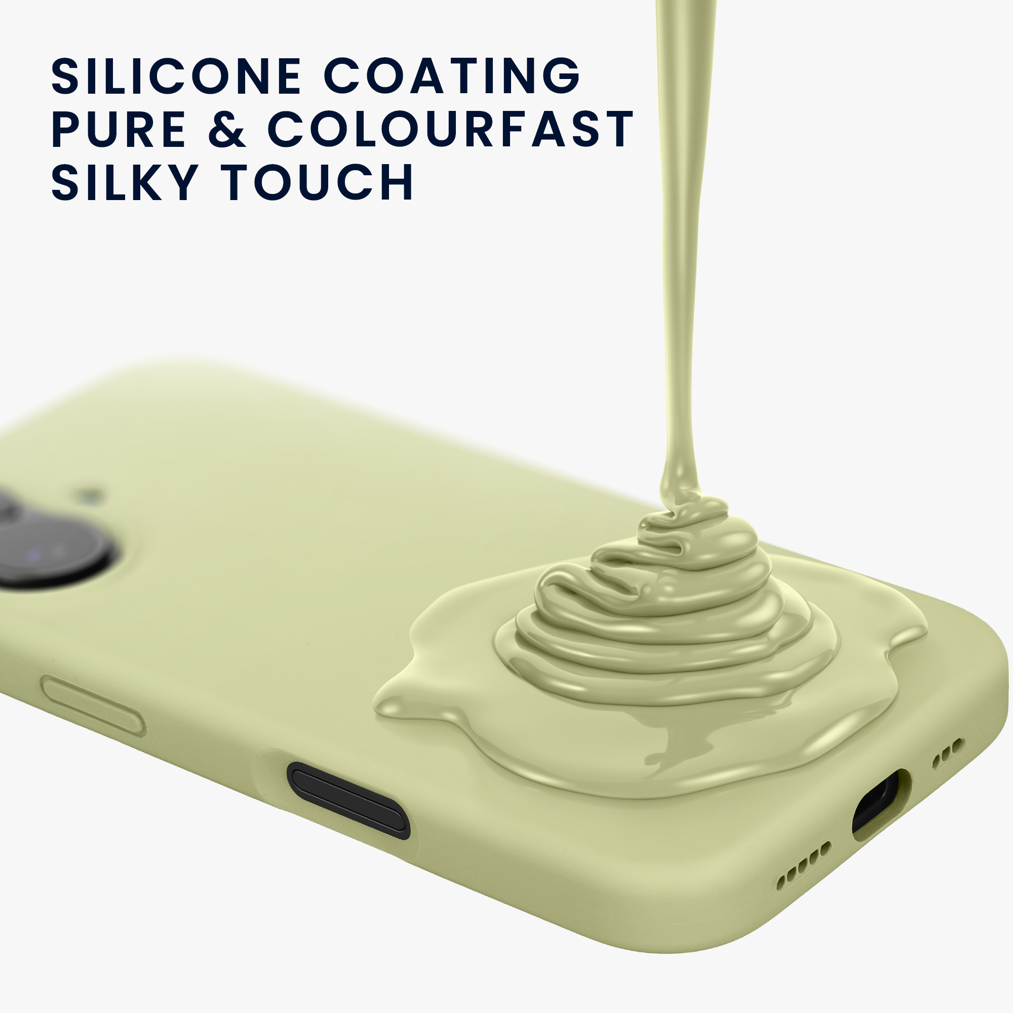 Silikonový kryt Kwmobile pro iPhone 17 - pistáciově zelená