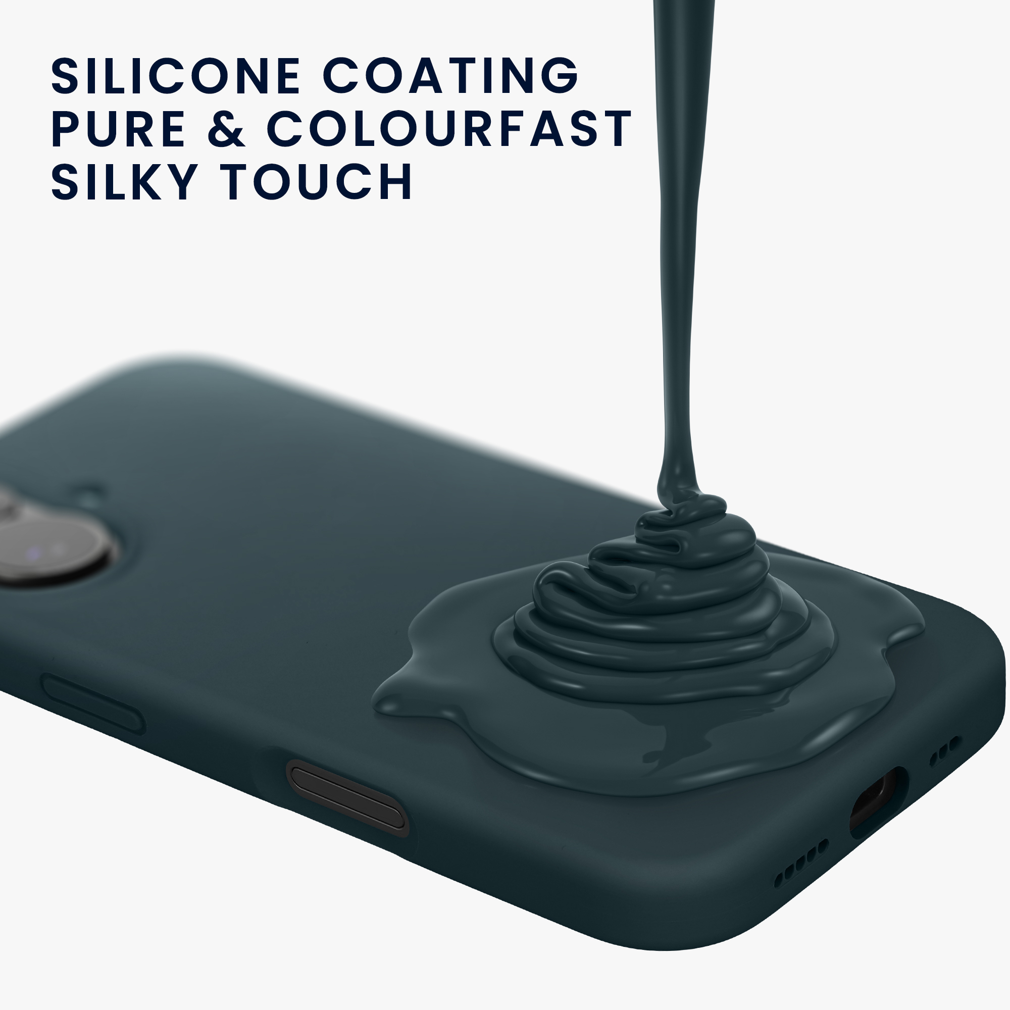 Silikonový kryt Kwmobile pro iPhone 17 - tmavě šedá