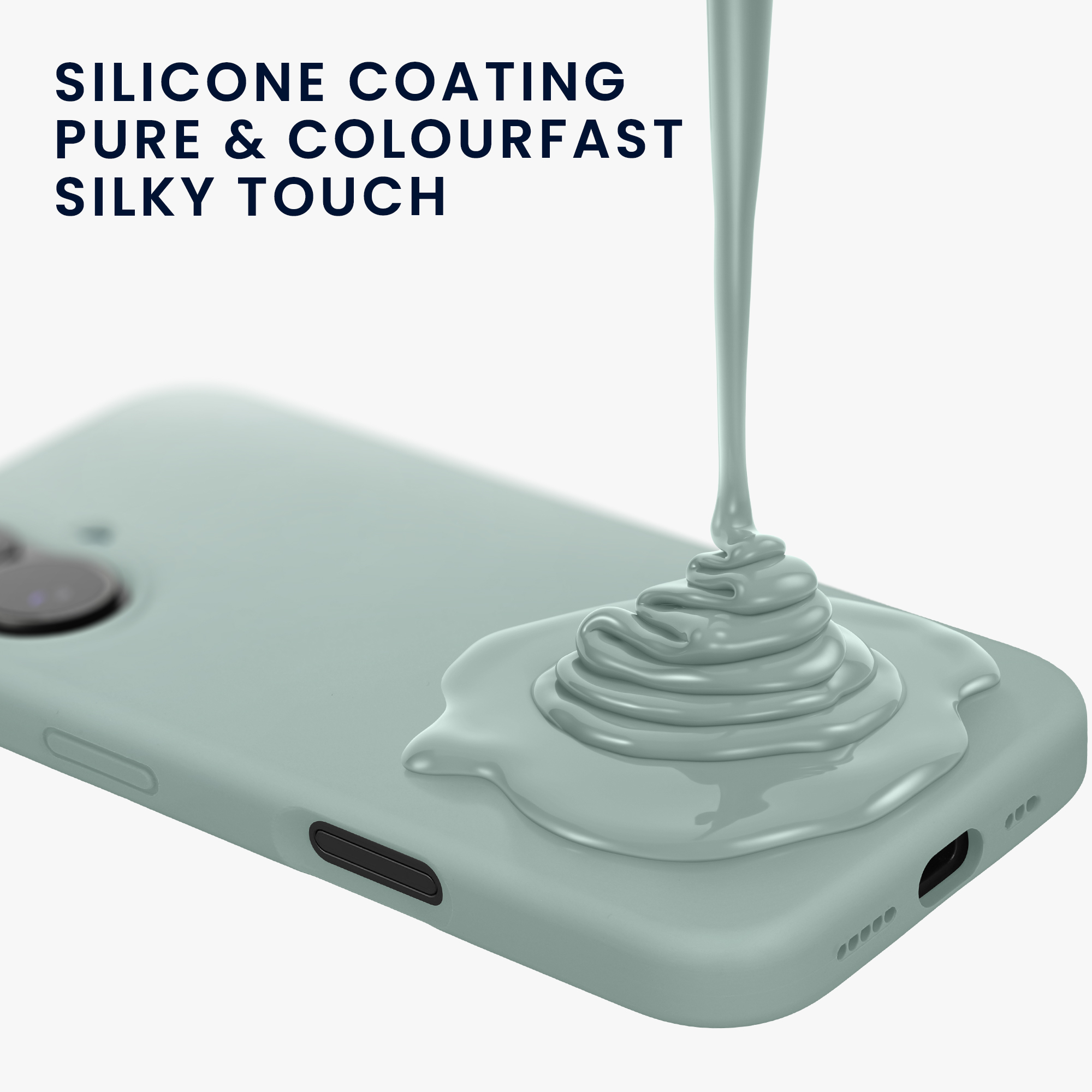 Silikonový kryt Kwmobile pro iPhone 17 - mátová