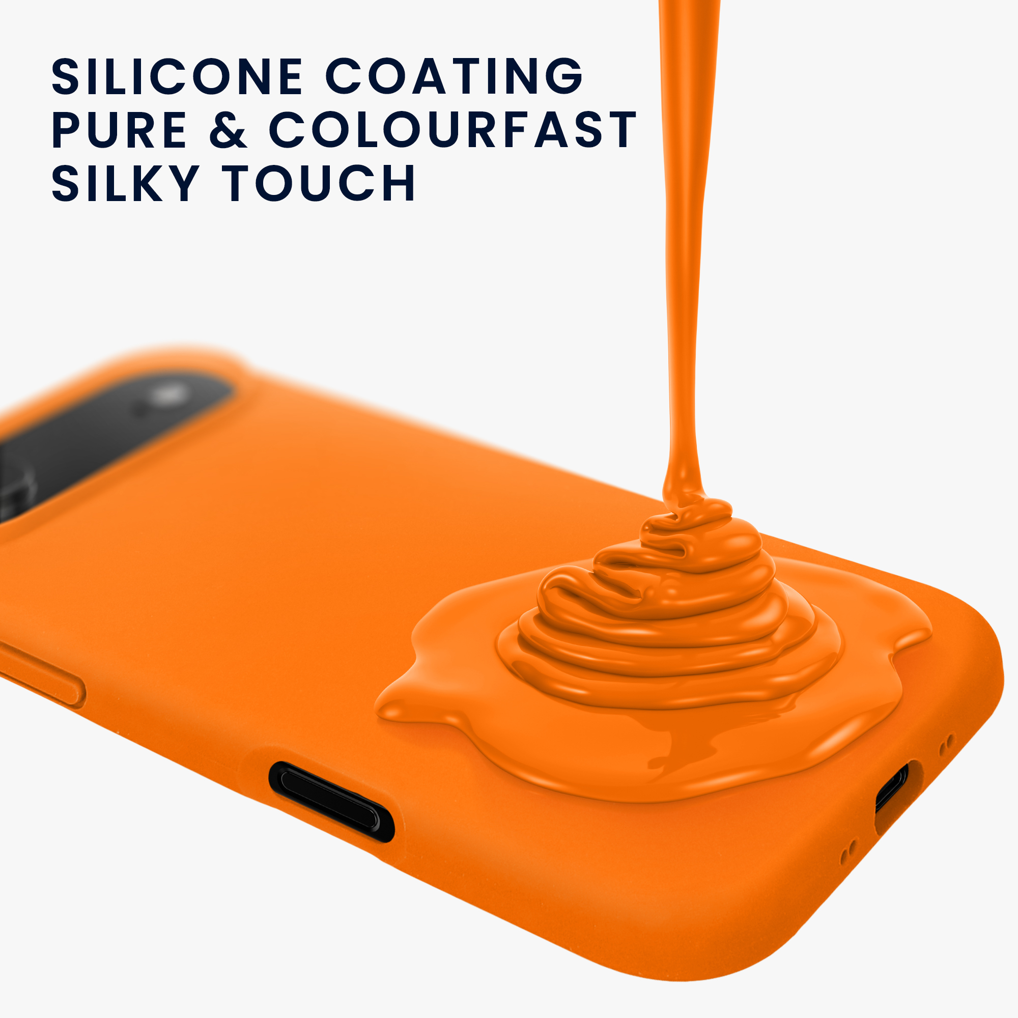 kwmobile TPU silikonový kryt pro Apple iPhone Air, měkký povrch, ovocně oranžová