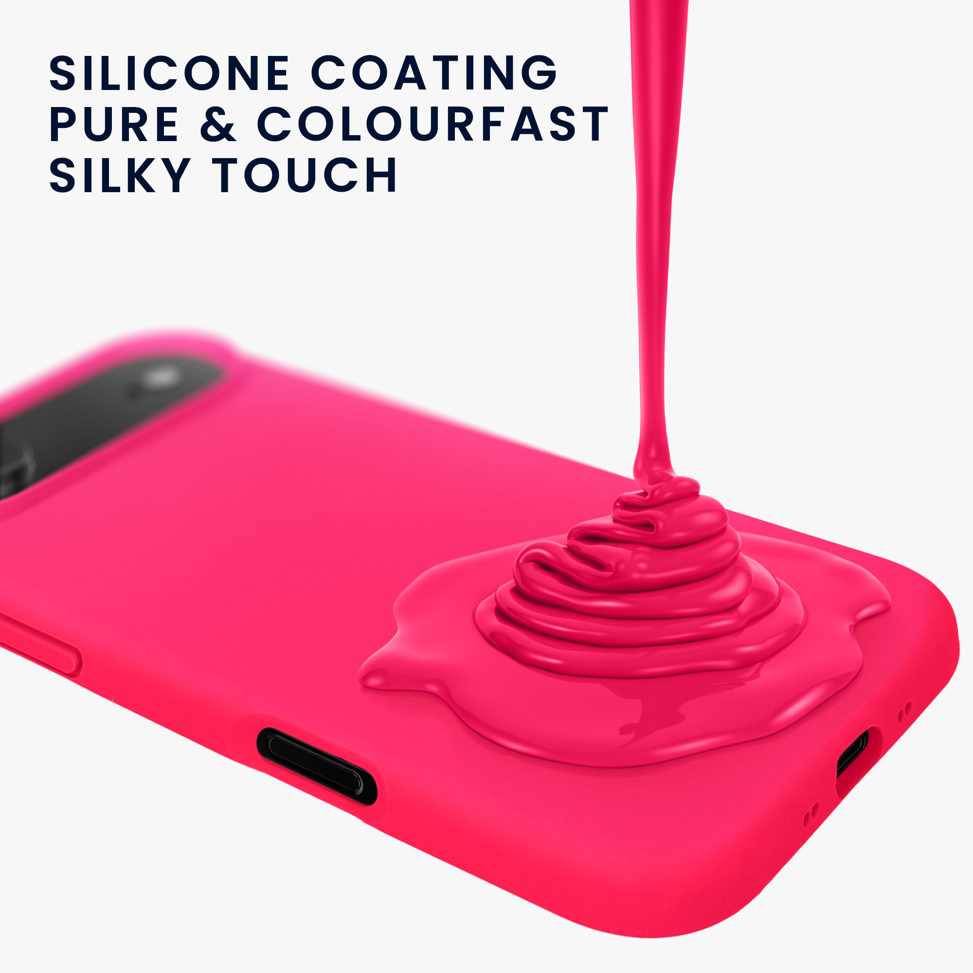 kwmobile TPU silikonový kryt pro Apple iPhone Air, měkký povrch, neonově růžová