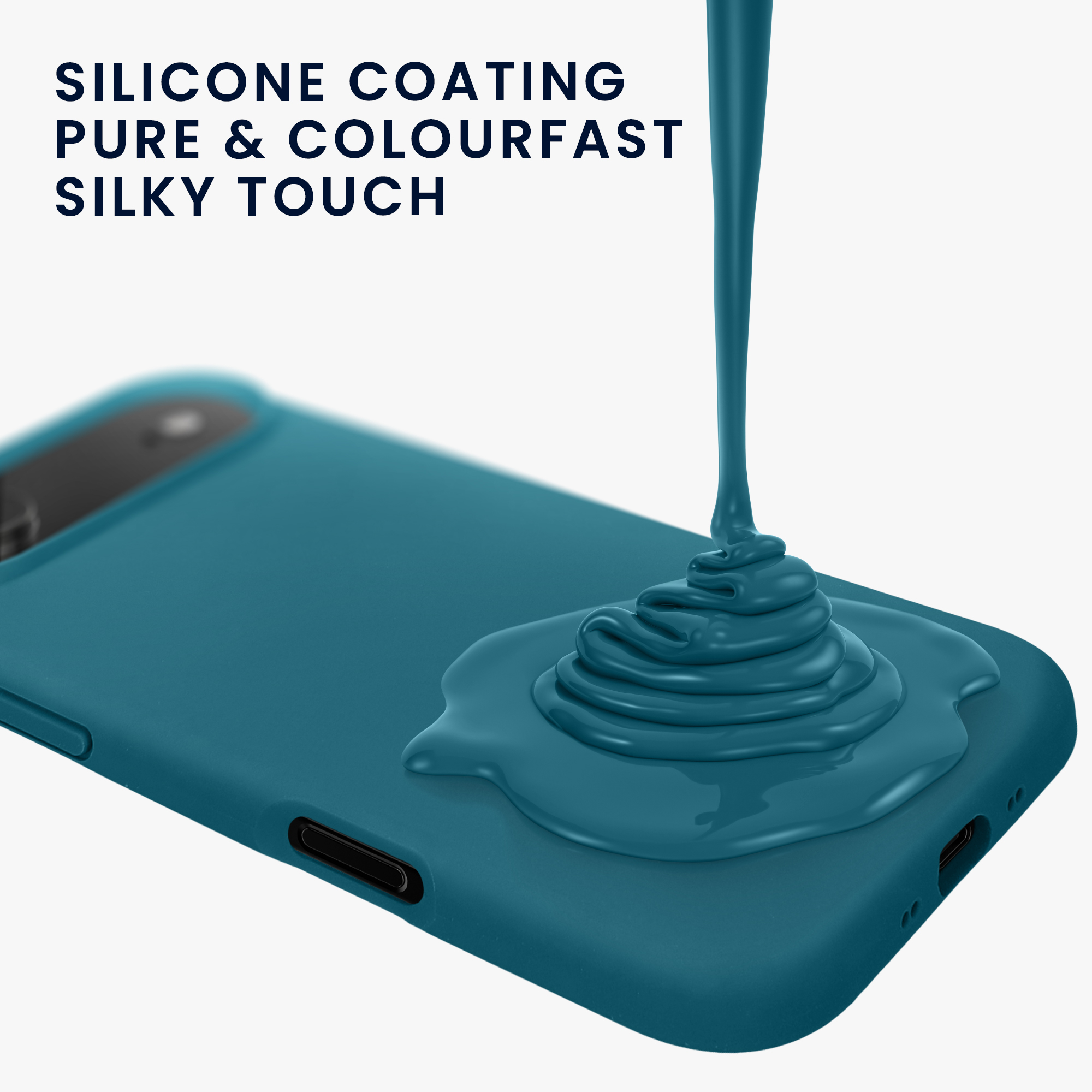 kwmobile TPU silikonový kryt pro Apple iPhone Air, měkký povrch, matně petrolejová