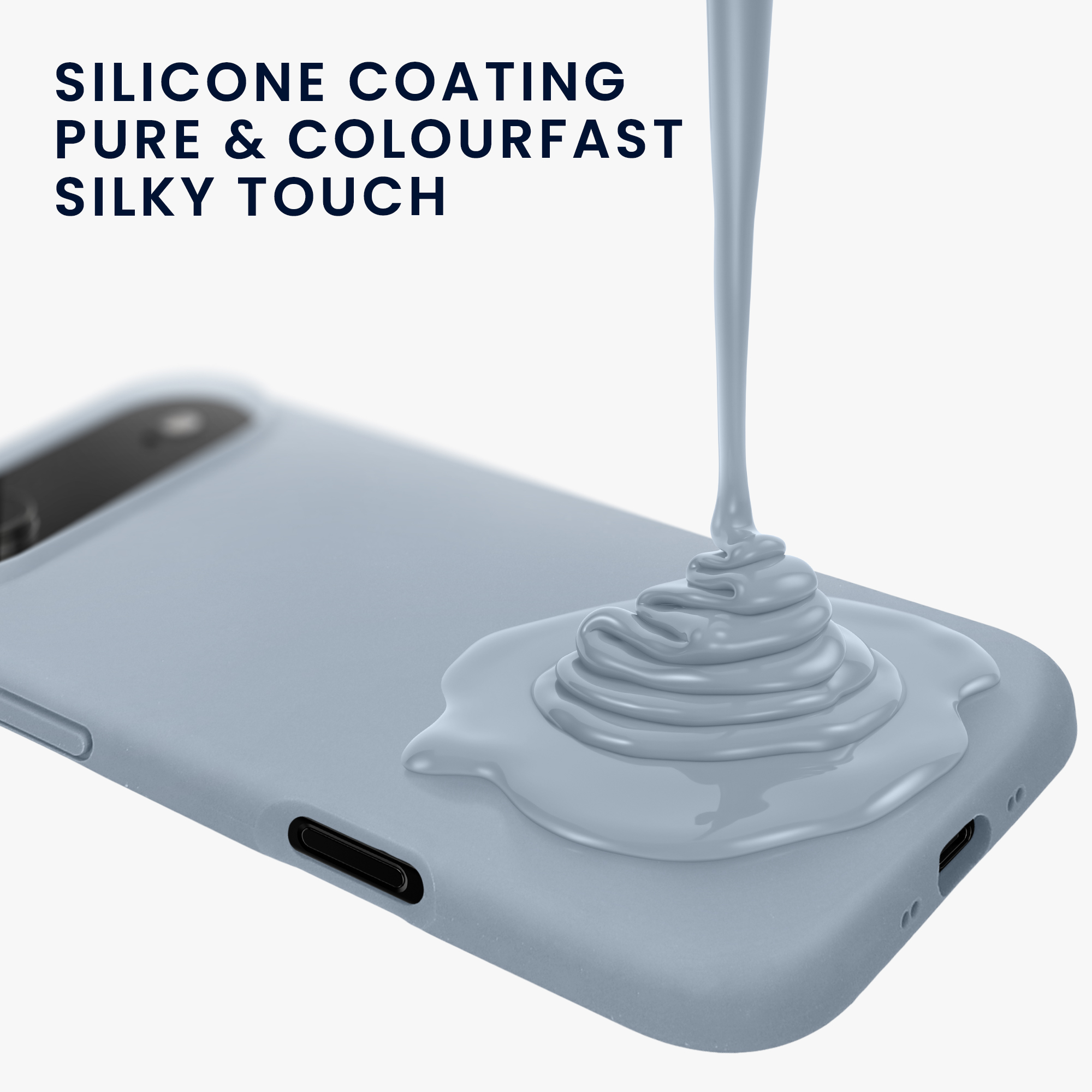 kwmobile TPU silikonový kryt pro Apple iPhone Air, měkký povrch, matně světle modrá