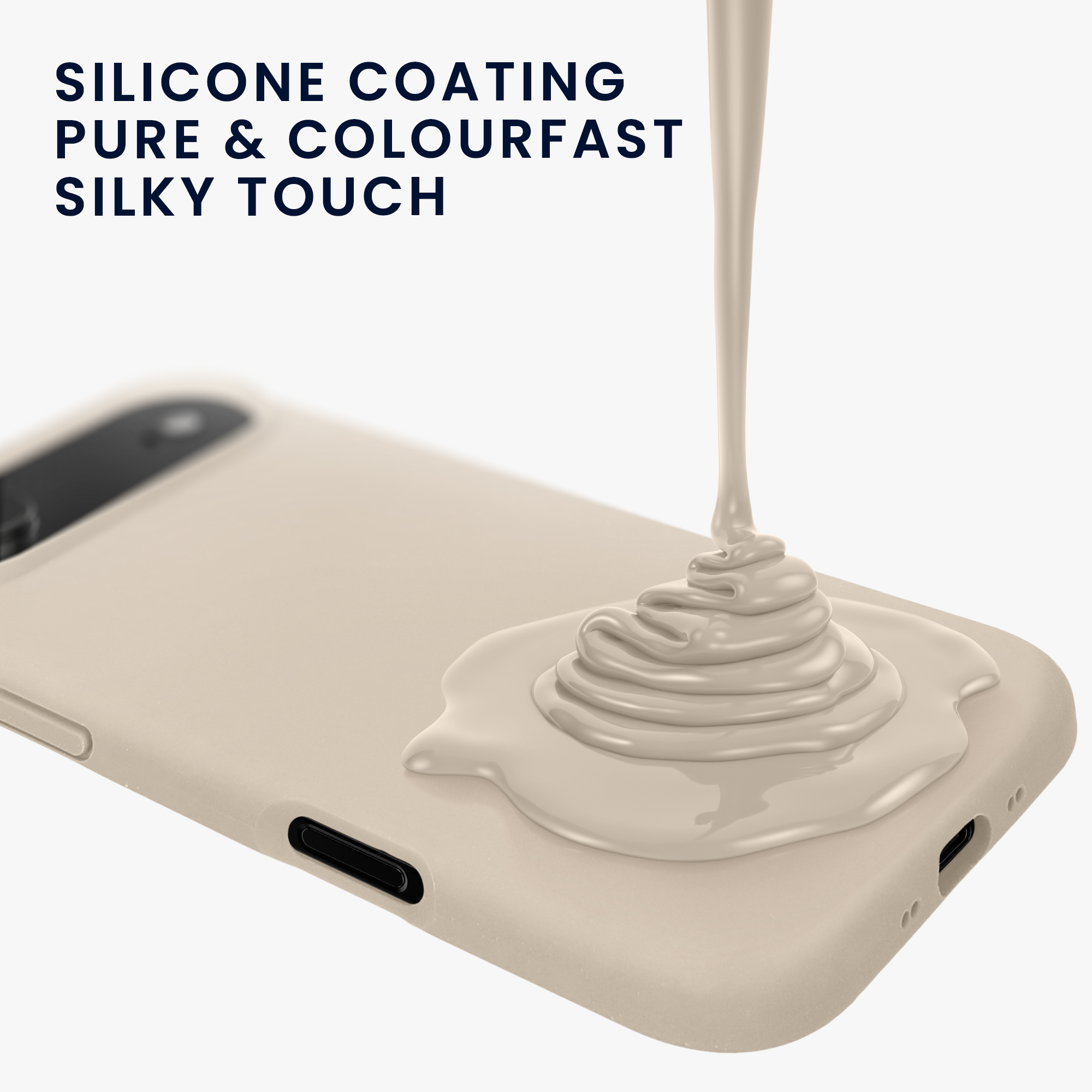 kwmobile TPU silikonový kryt pro Apple iPhone Air, měkký povrch, krémová