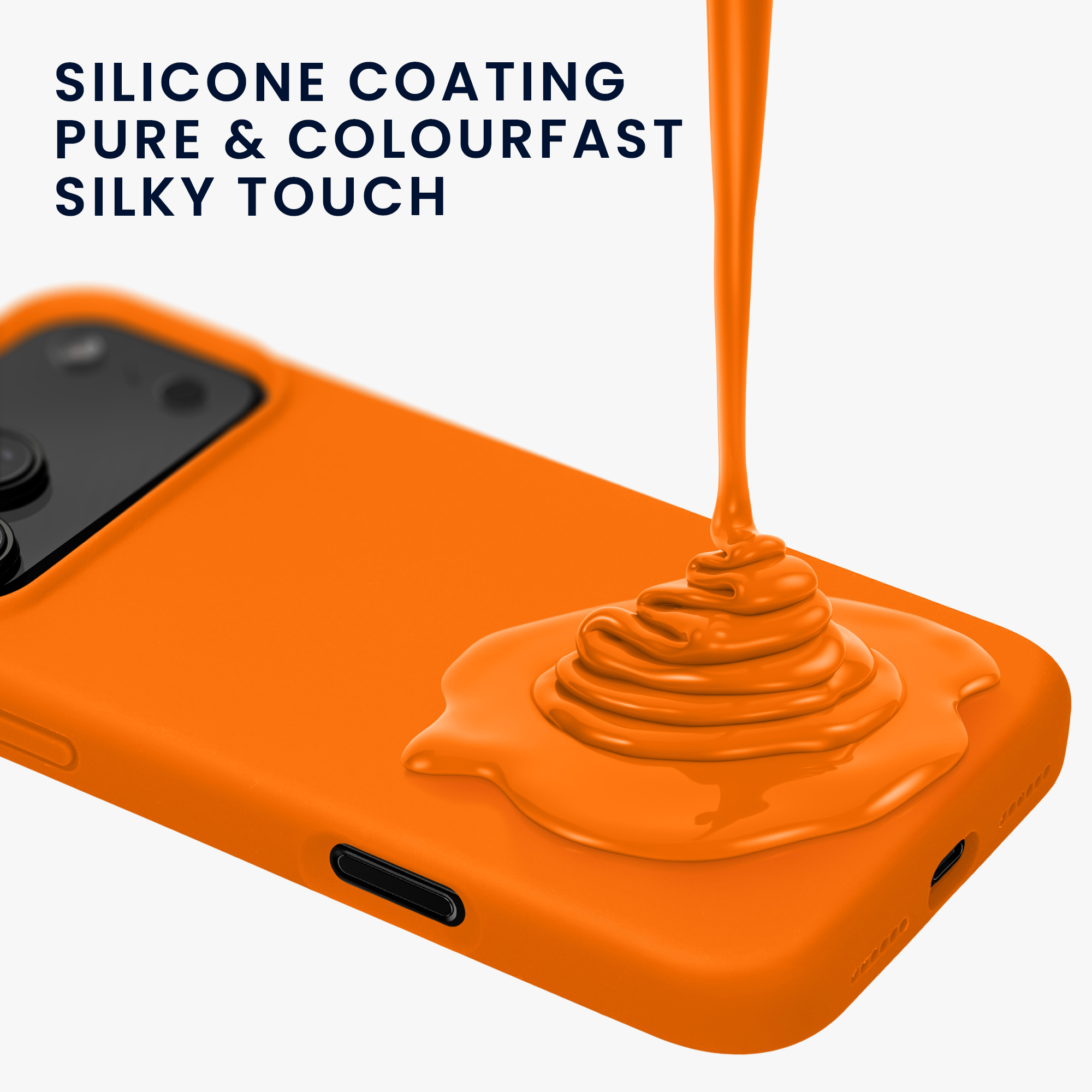 Silikonový kryt Kwmobile pro iPhone 17 Pro - fruity orange