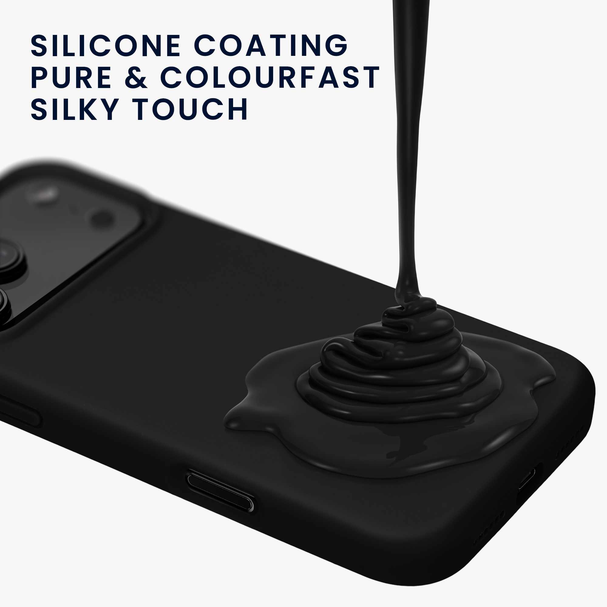 Silikonový kryt Kwmobile pro iPhone 17 Pro - černá