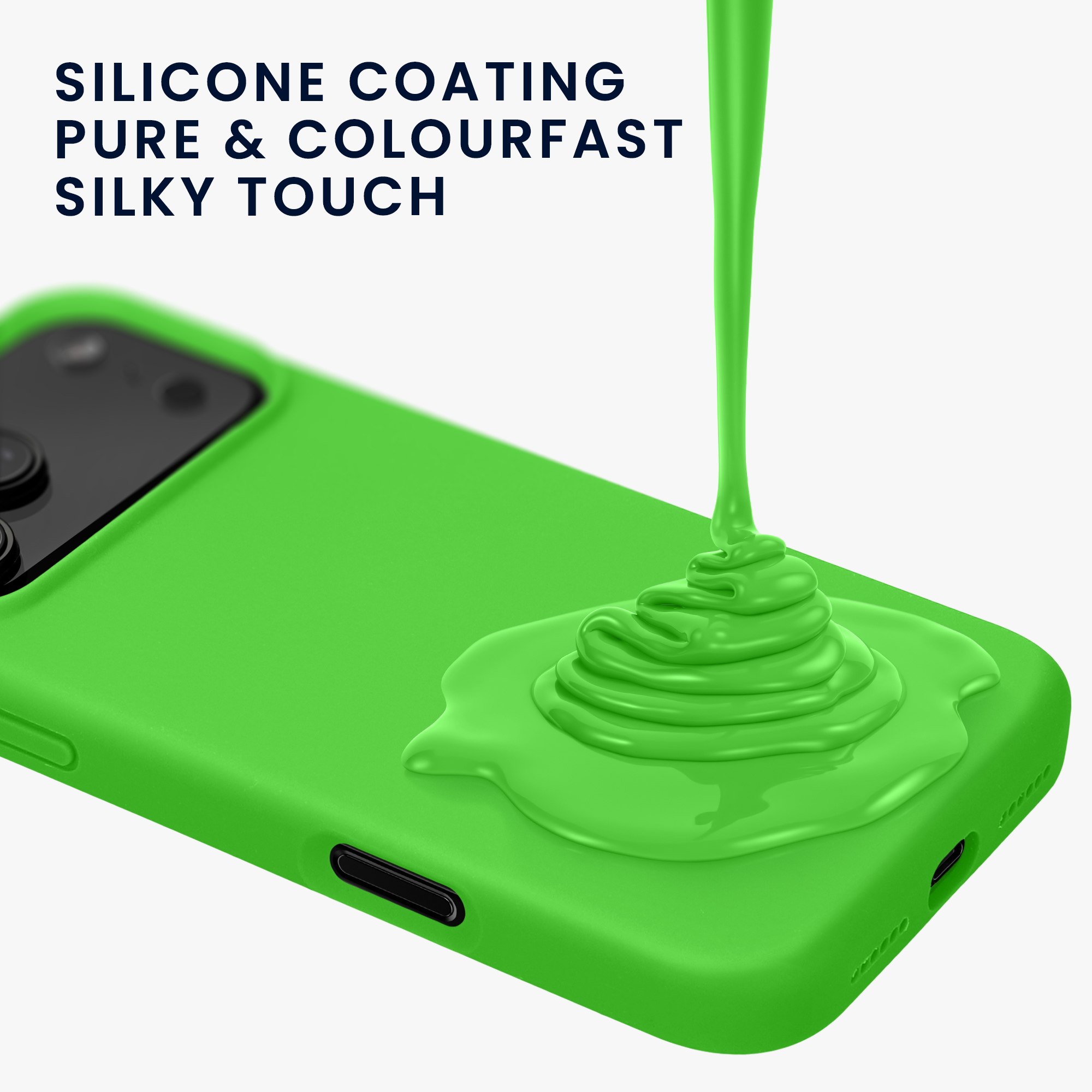 Silikonový kryt Kwmobile pro iPhone 17 Pro - limetkově zelená