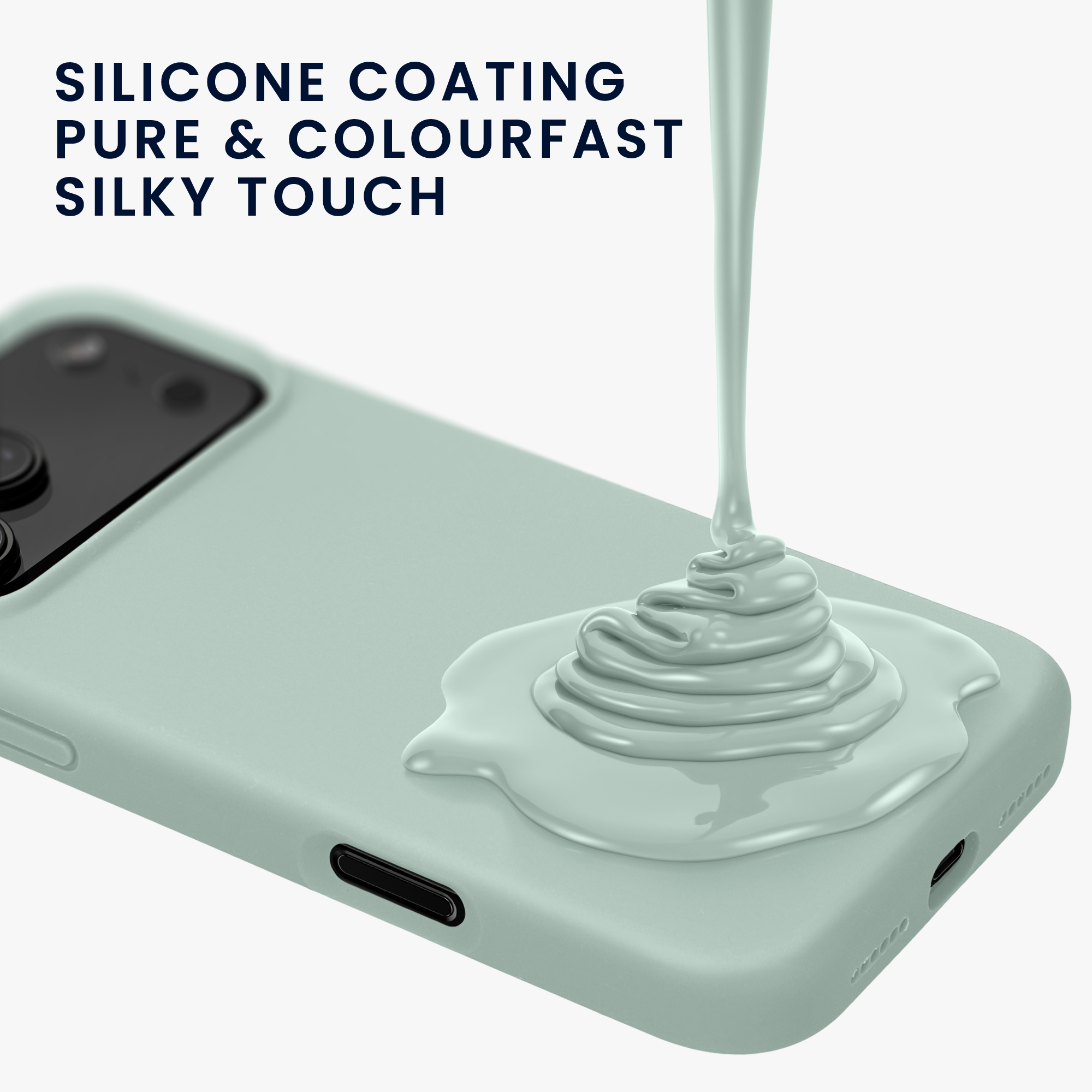 Silikonový kryt Kwmobile pro iPhone 17 Pro - mátová
