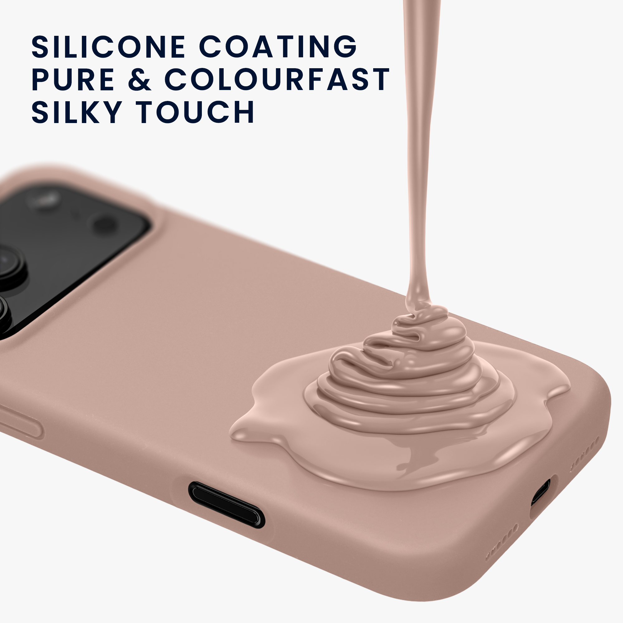 Silikonový kryt Kwmobile pro iPhone 17 Pro - pudrově růžová