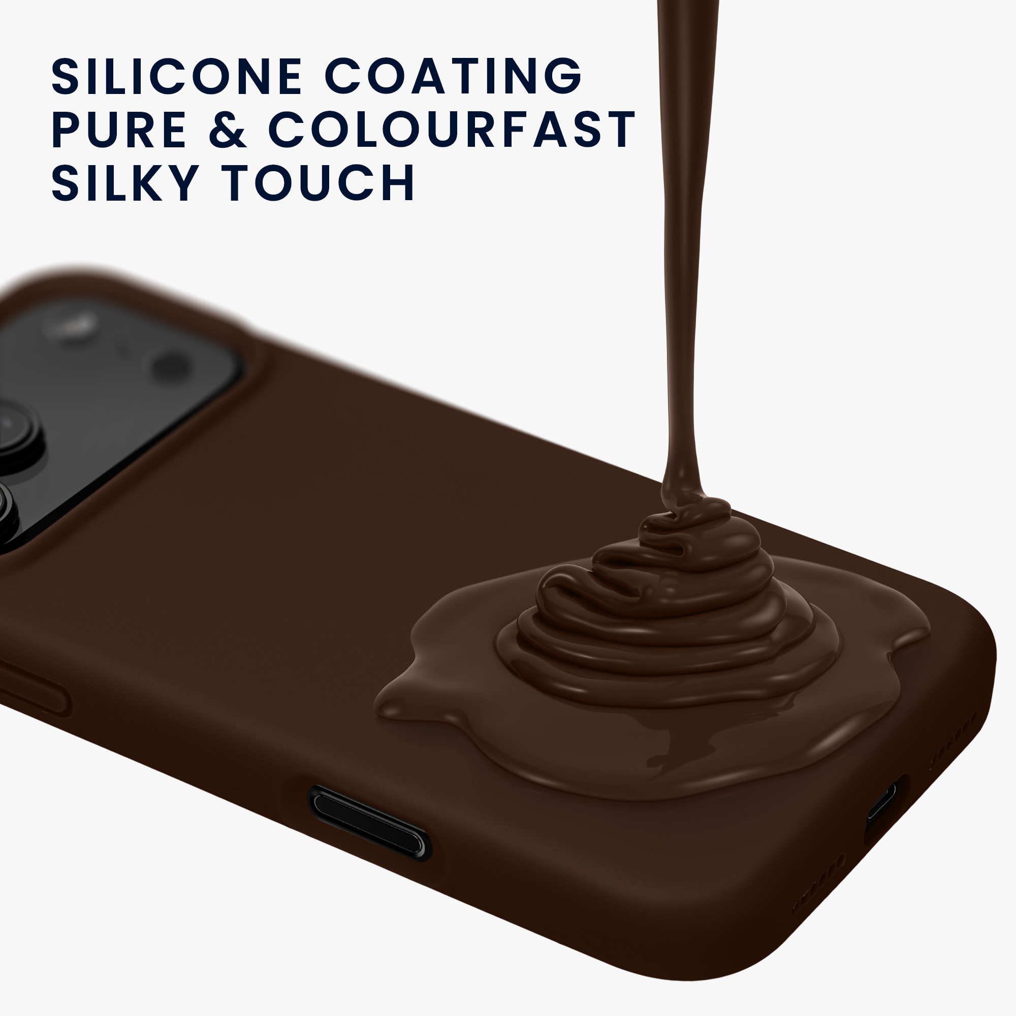 Silikonový kryt Kwmobile pro iPhone 17 Pro - čokoládová