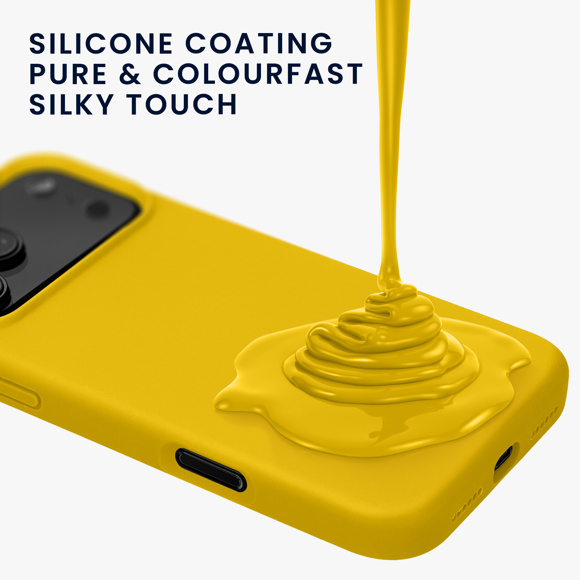 Silikonový kryt Kwmobile pro iPhone 17 Pro Max - zářivě žlutá