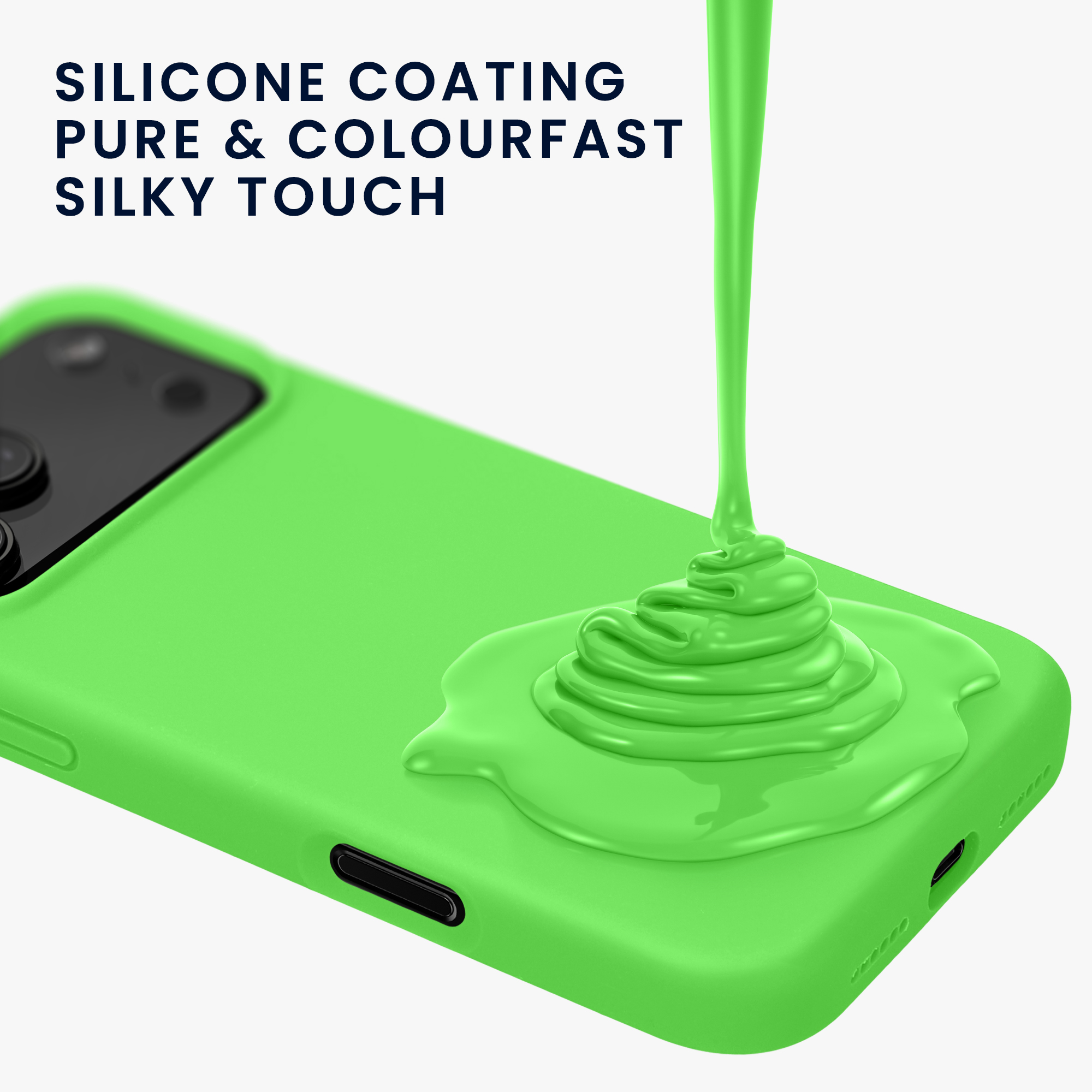 Silikonový kryt Kwmobile pro iPhone 17 Pro Max - limetkově zelená