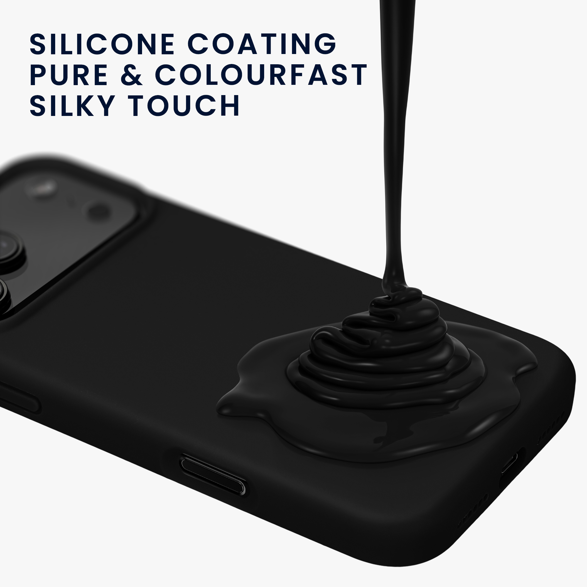 Silikonový kryt Kwmobile pro iPhone 17 Pro Max - černá