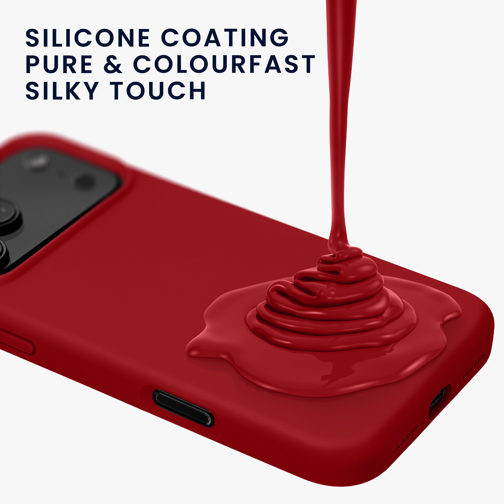 Silikonový kryt Kwmobile pro iPhone 17 Pro Max - rebarborově červená