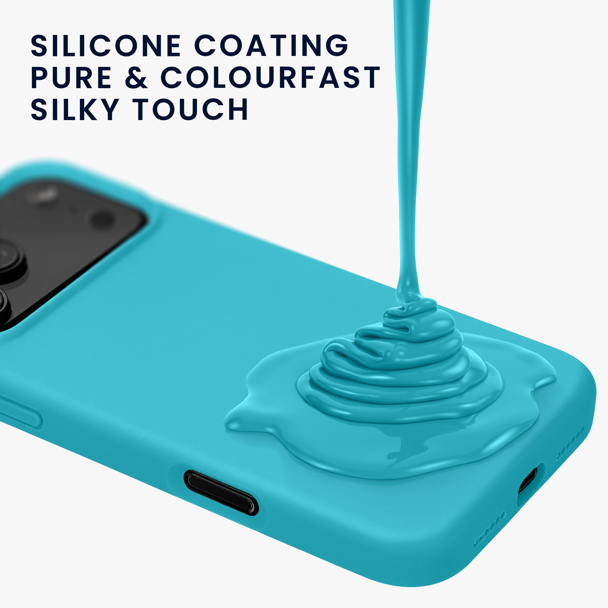 Silikonový kryt Kwmobile pro iPhone 17 Pro Max - ledově modrá