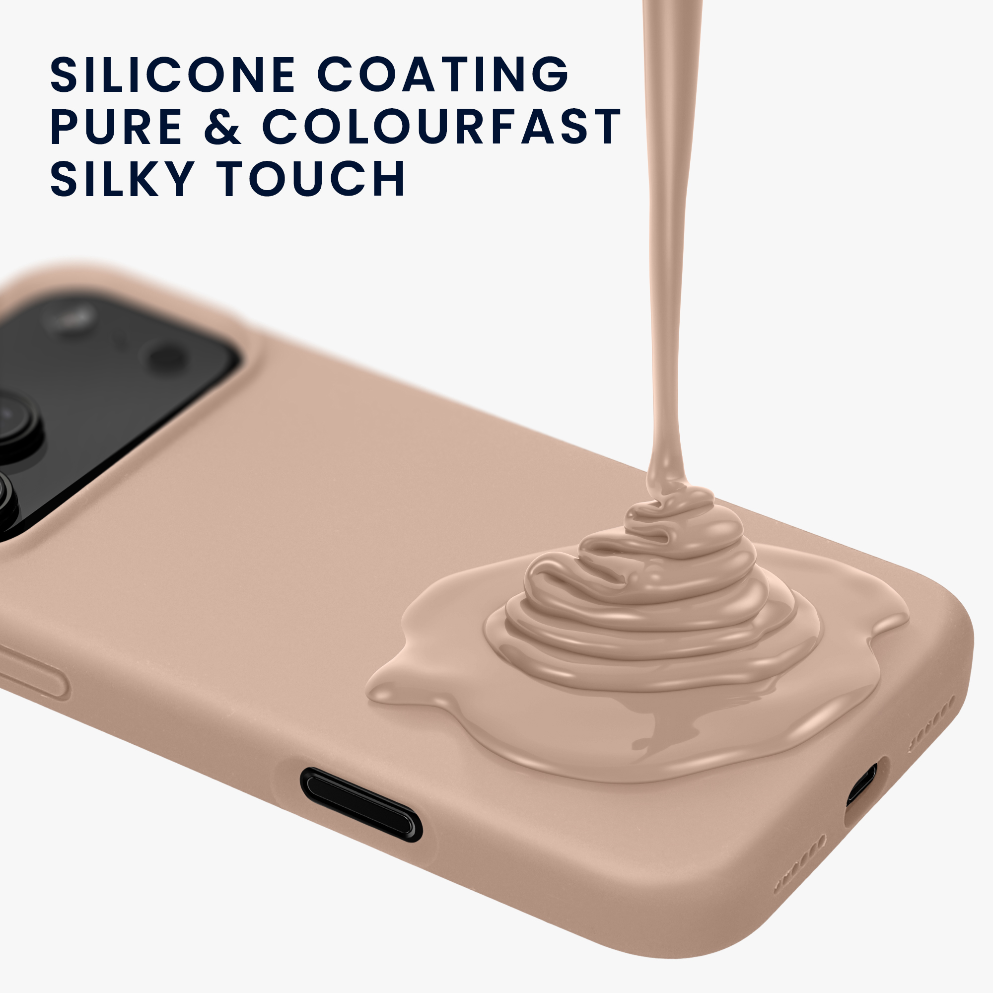 Silikonový kryt Kwmobile pro iPhone 17 Pro Max - coconut swirl