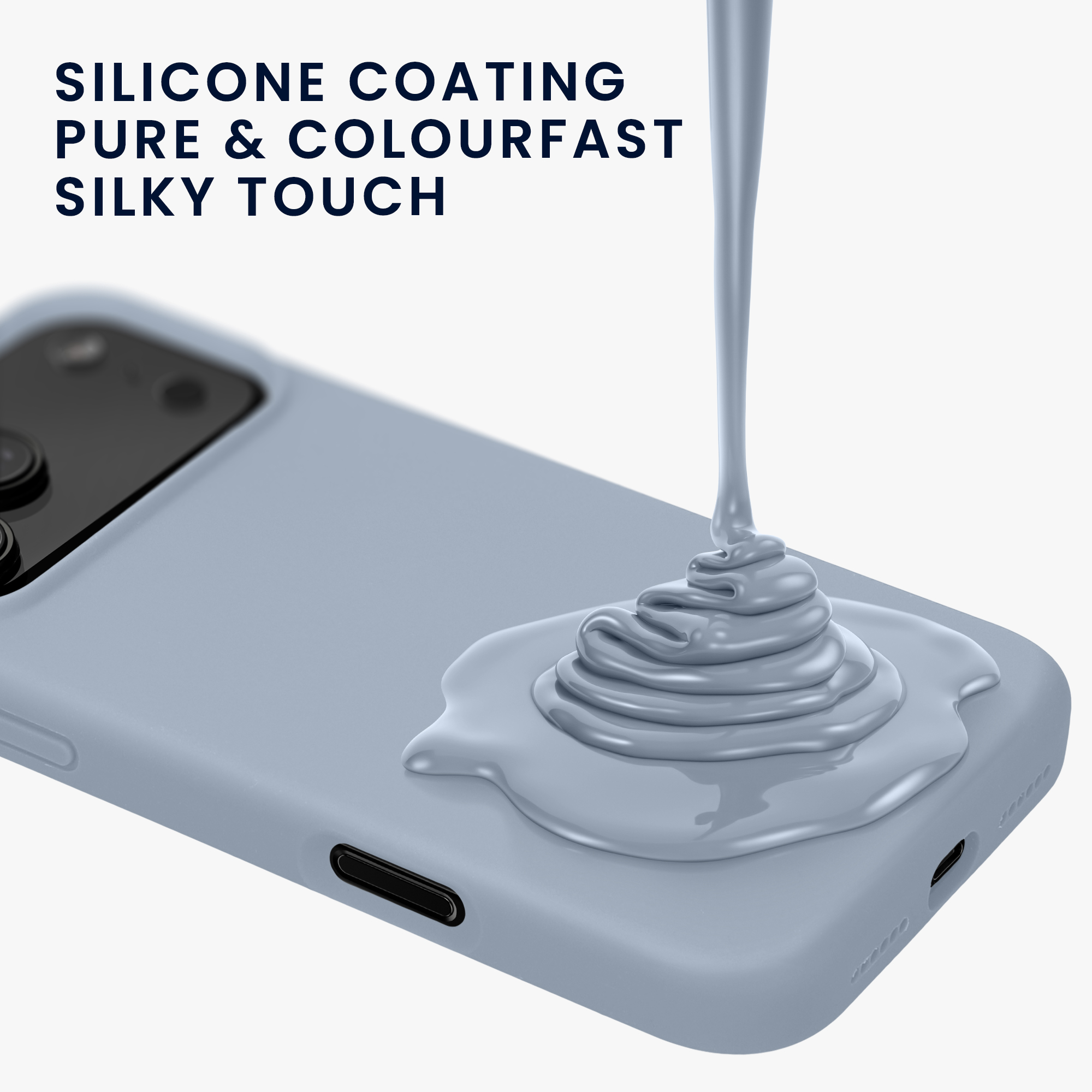 Silikonový kryt Kwmobile pro iPhone 17 Pro Max - světle modrá matná