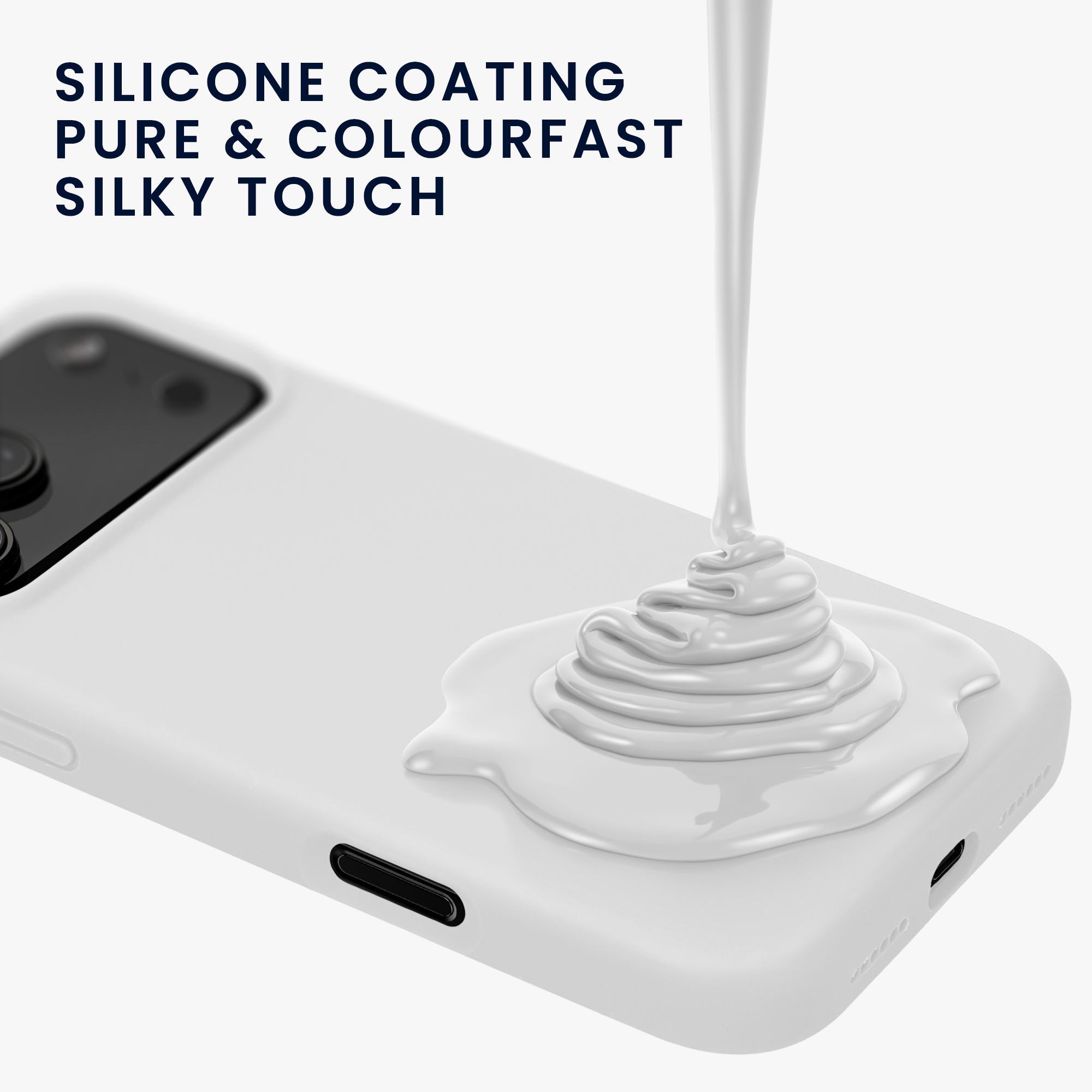 Silikonový kryt Kwmobile pro iPhone 17 Pro Max - bílá