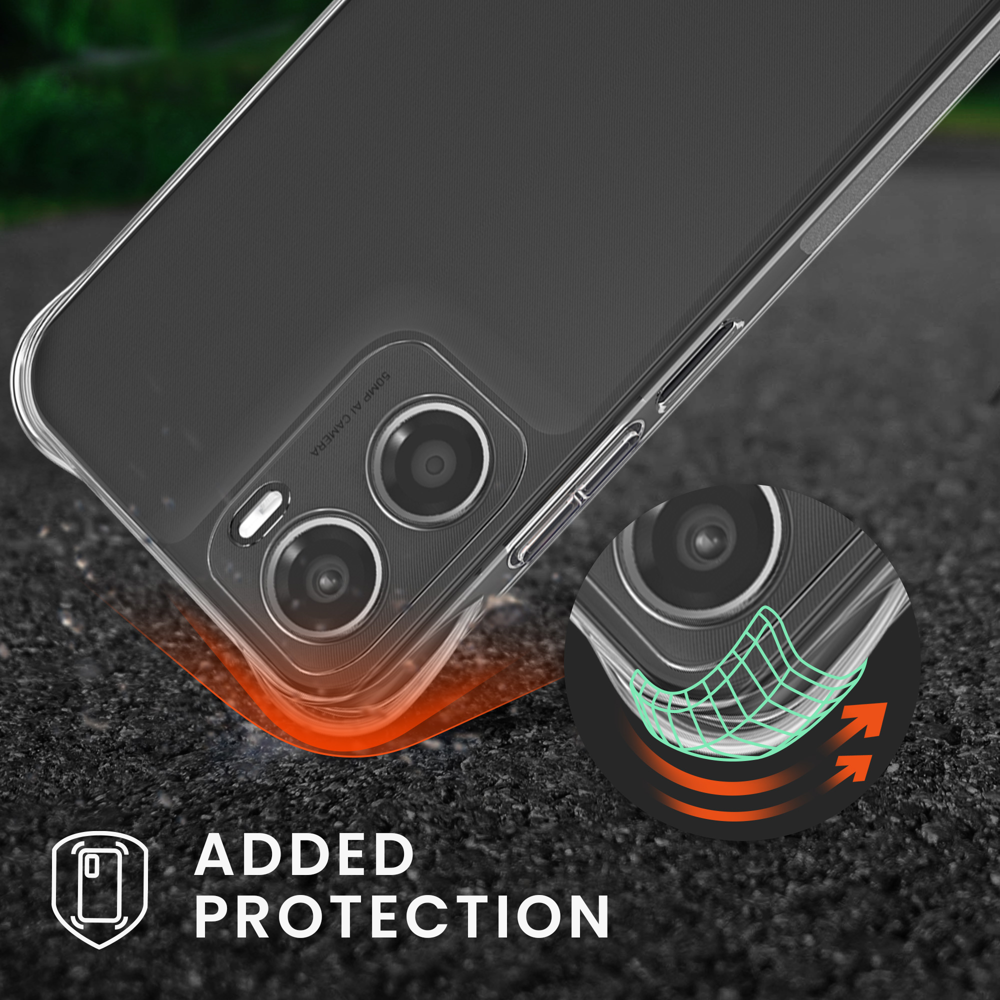 Kryt s popruhem kwmobile pro Motorola Moto G06 - Černá / transparentní
