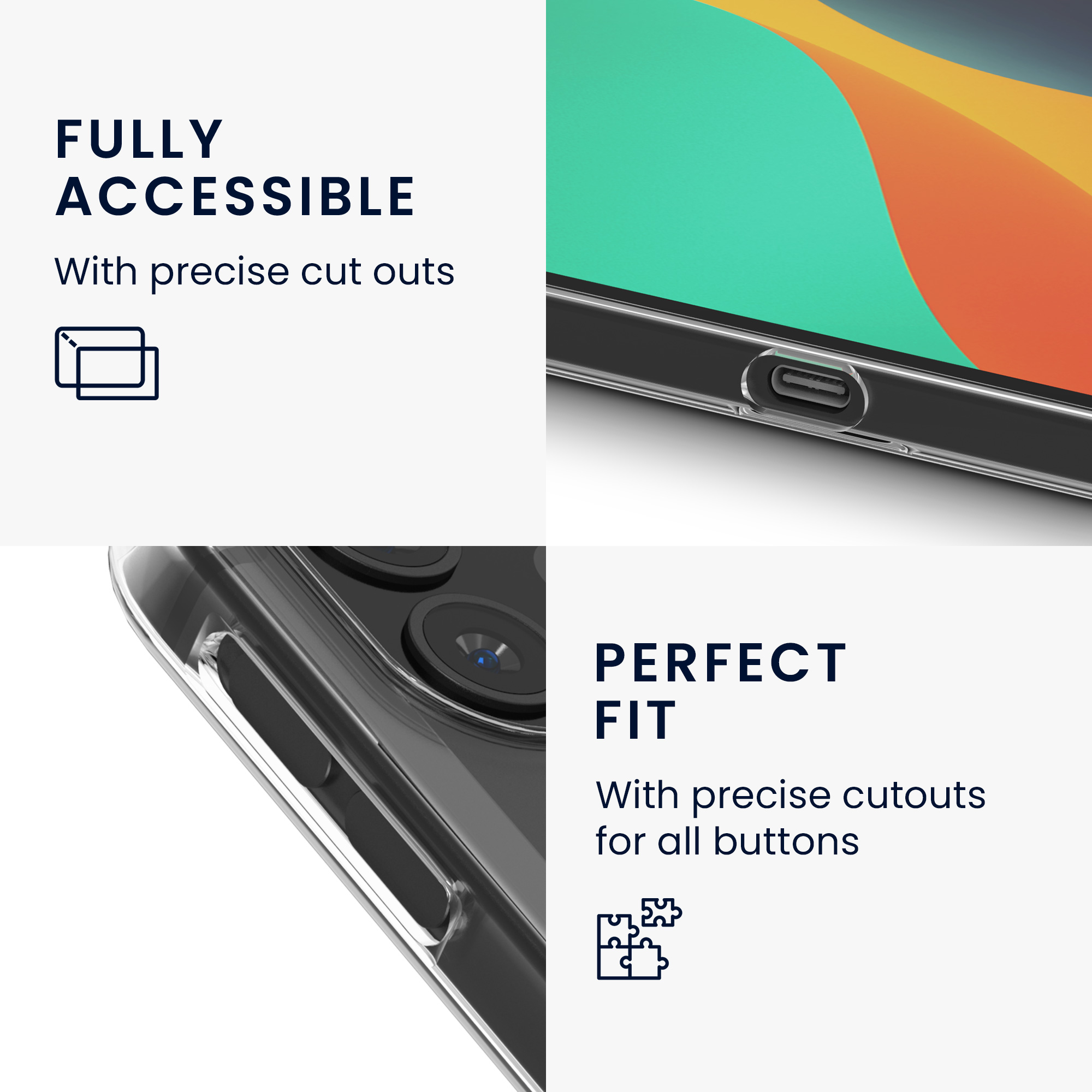Zadní obal na tablet Galaxy Tab S9 kwmobile transparentní