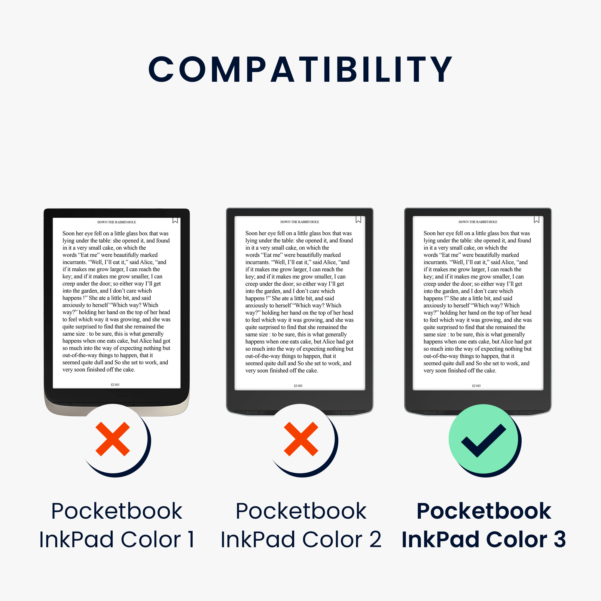 Pouzdro na čtečku kwmobile pro Pocketbook InkPad 4 / Color 3 / Color… - Library Motto Multicolor