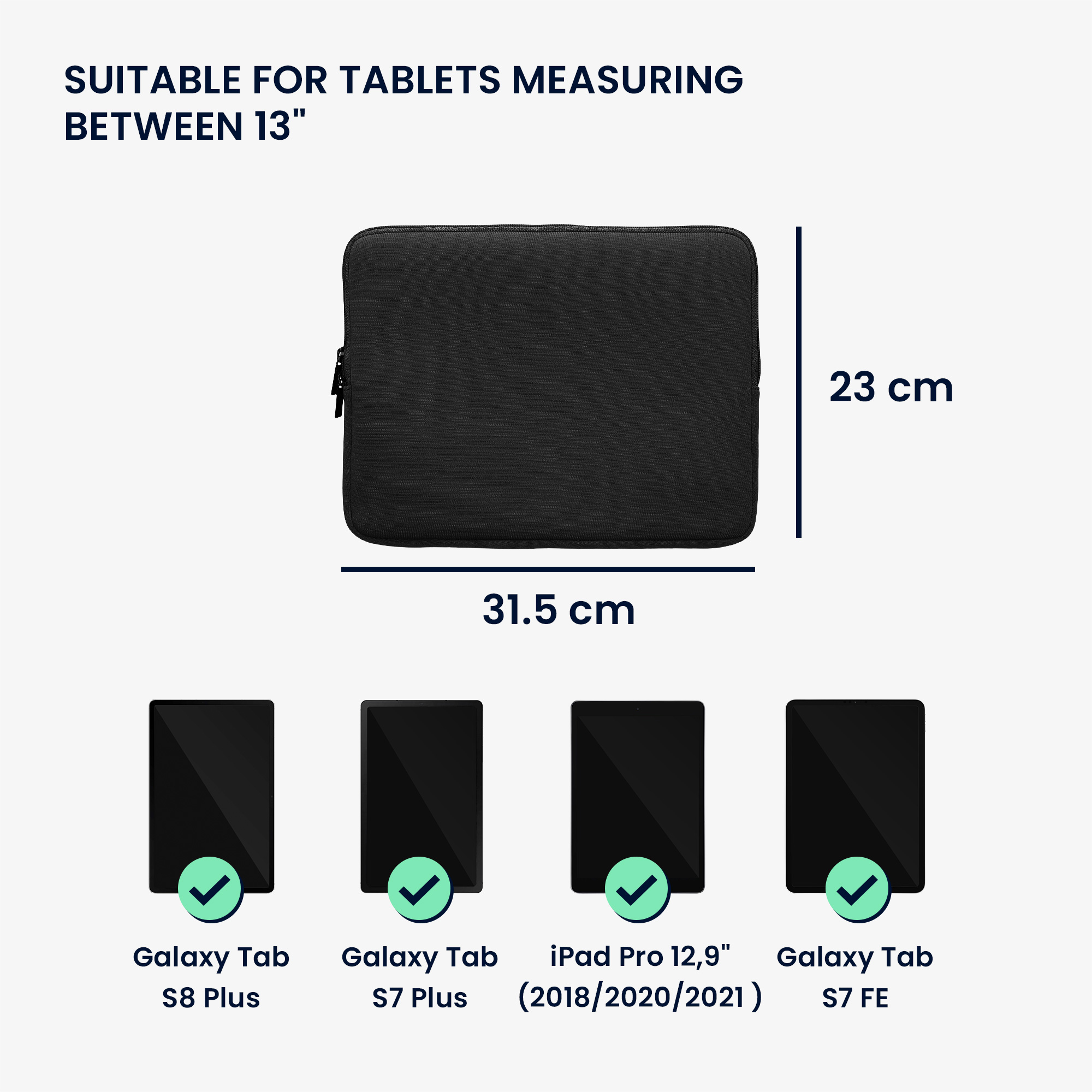 Pouzdro na tablet 13" kwmobile Neoprene Pouch černá