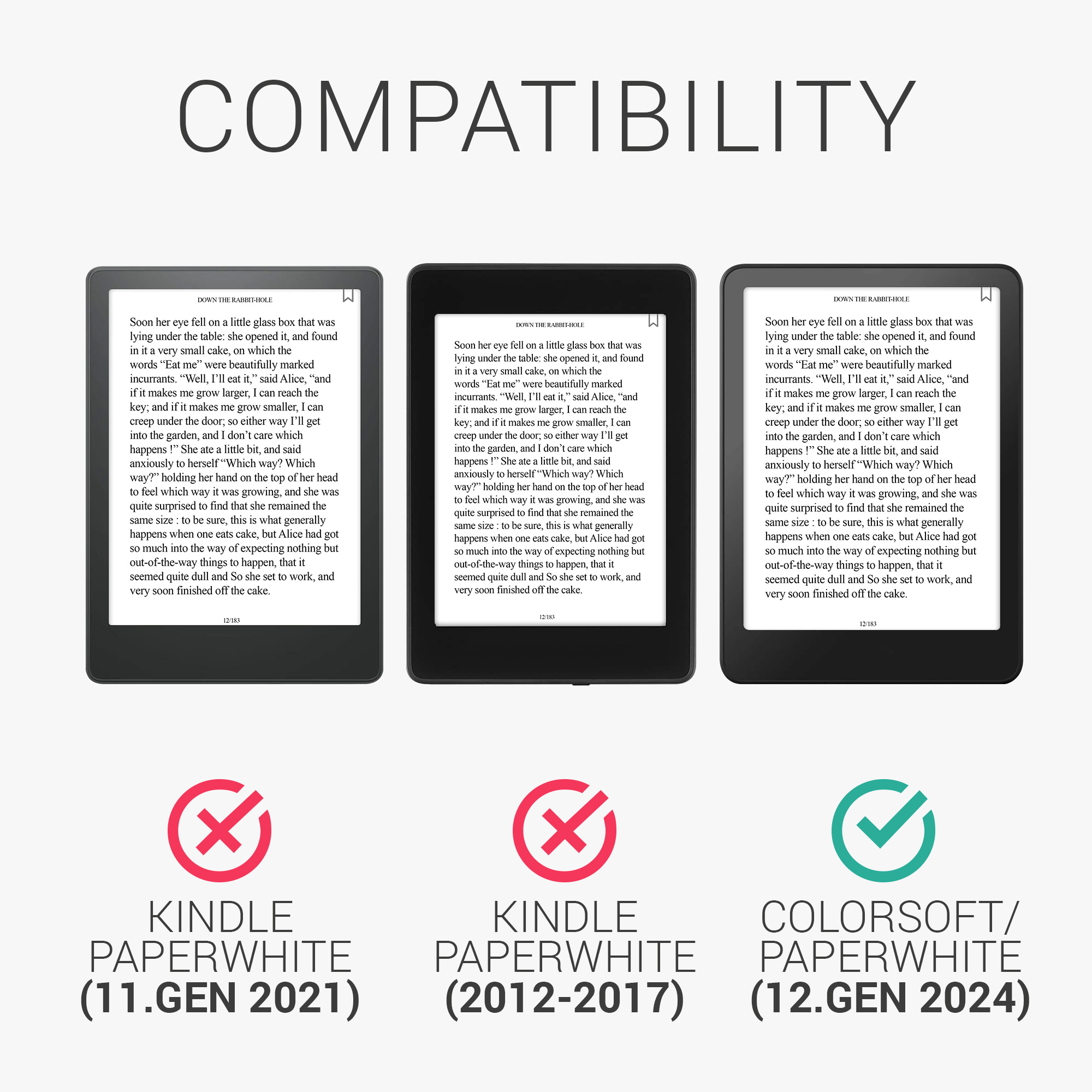 Pouzdro na čtečku kwmobile Kindle Paperwhite 2024 / Colorsoft - Fractions tmavě růžová / červená / modrá