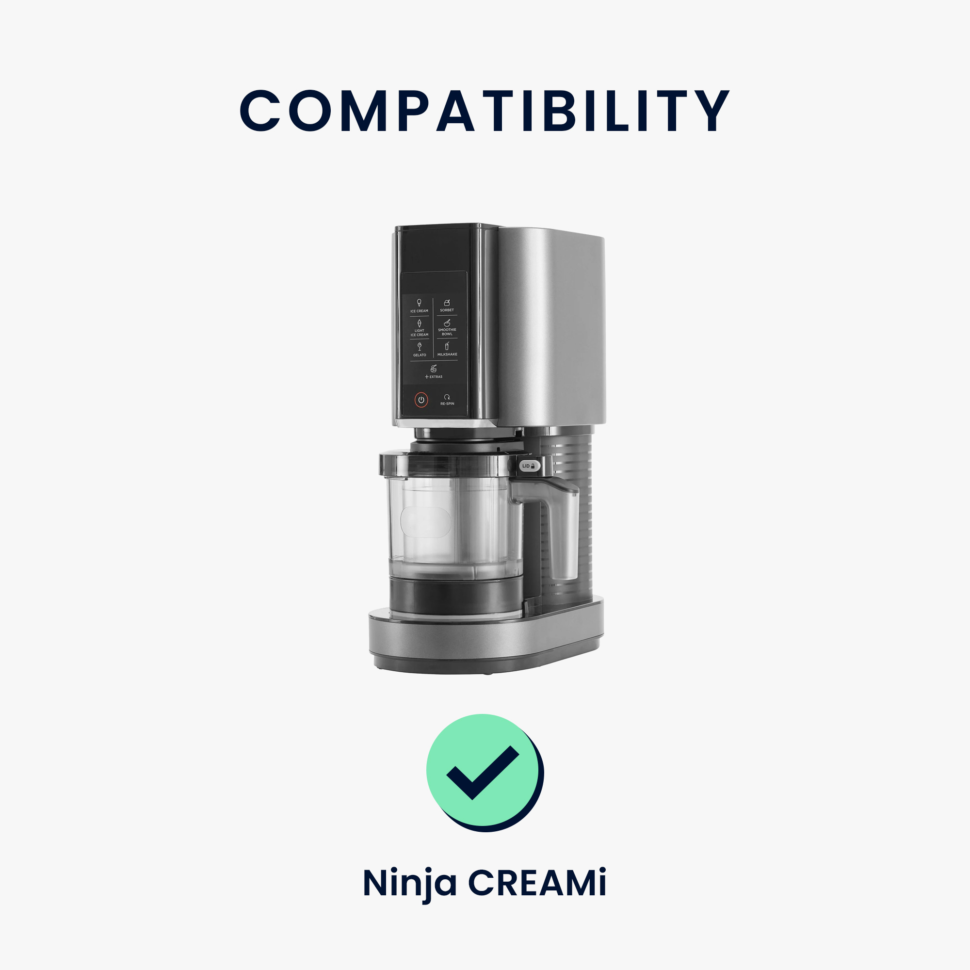 Kwmobile Obal na spotřebič Ninja CREAMi bílá / černá