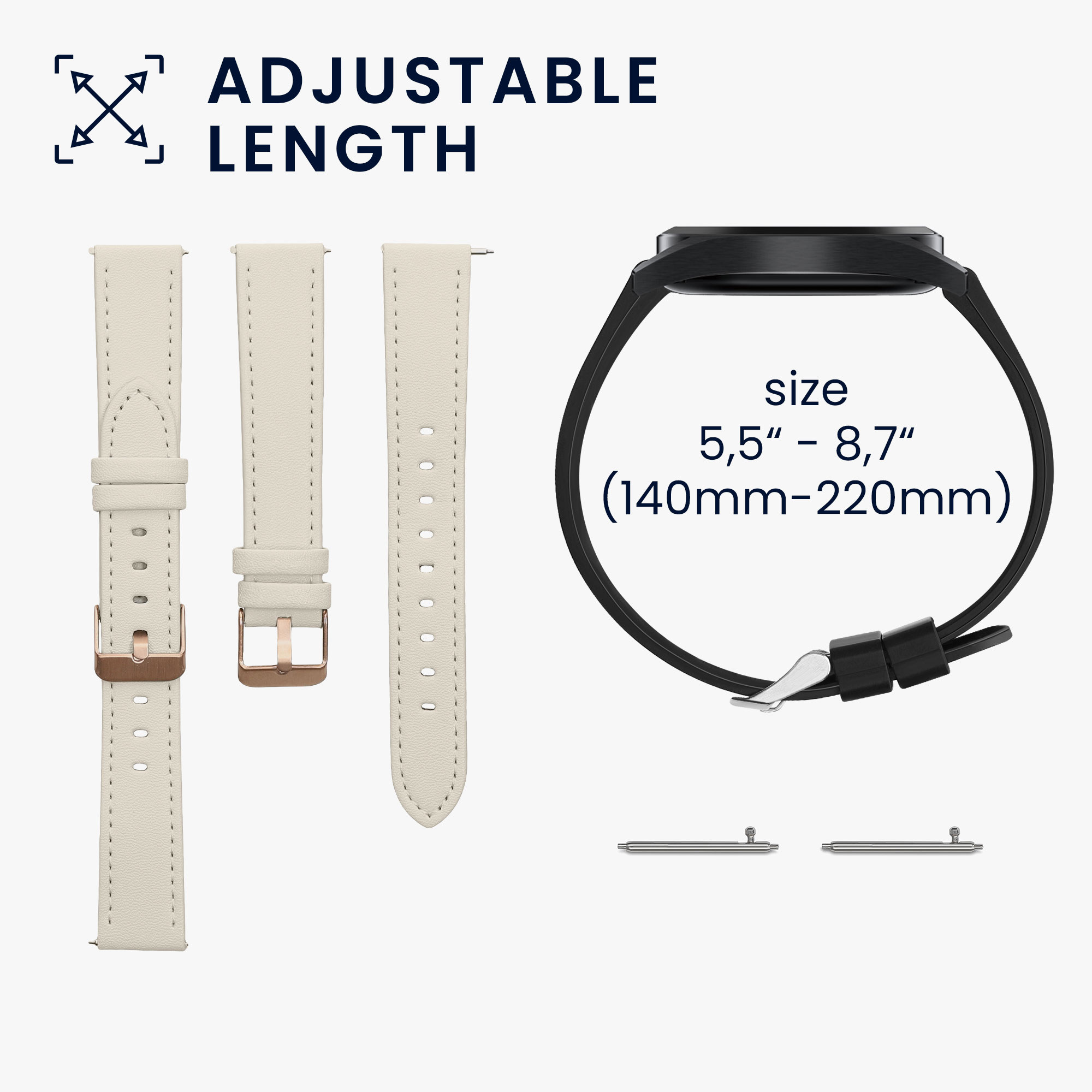 Řemínek kwmobile pro Garmin vivomove 3S / vivoactive 4S Watch - bílá
