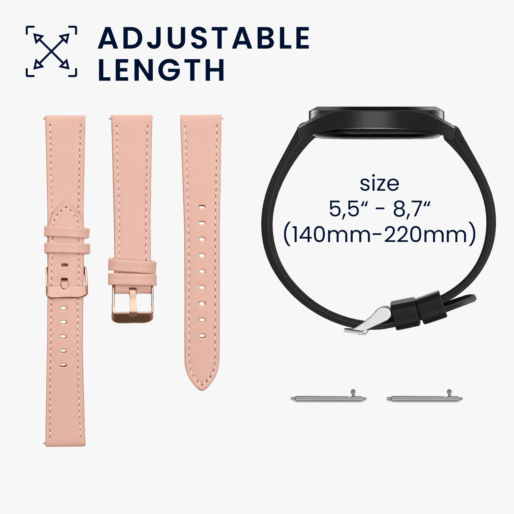 Řemínek kwmobile pro Garmin vivomove 3S / vivoactive 4S Watch - starorůžová