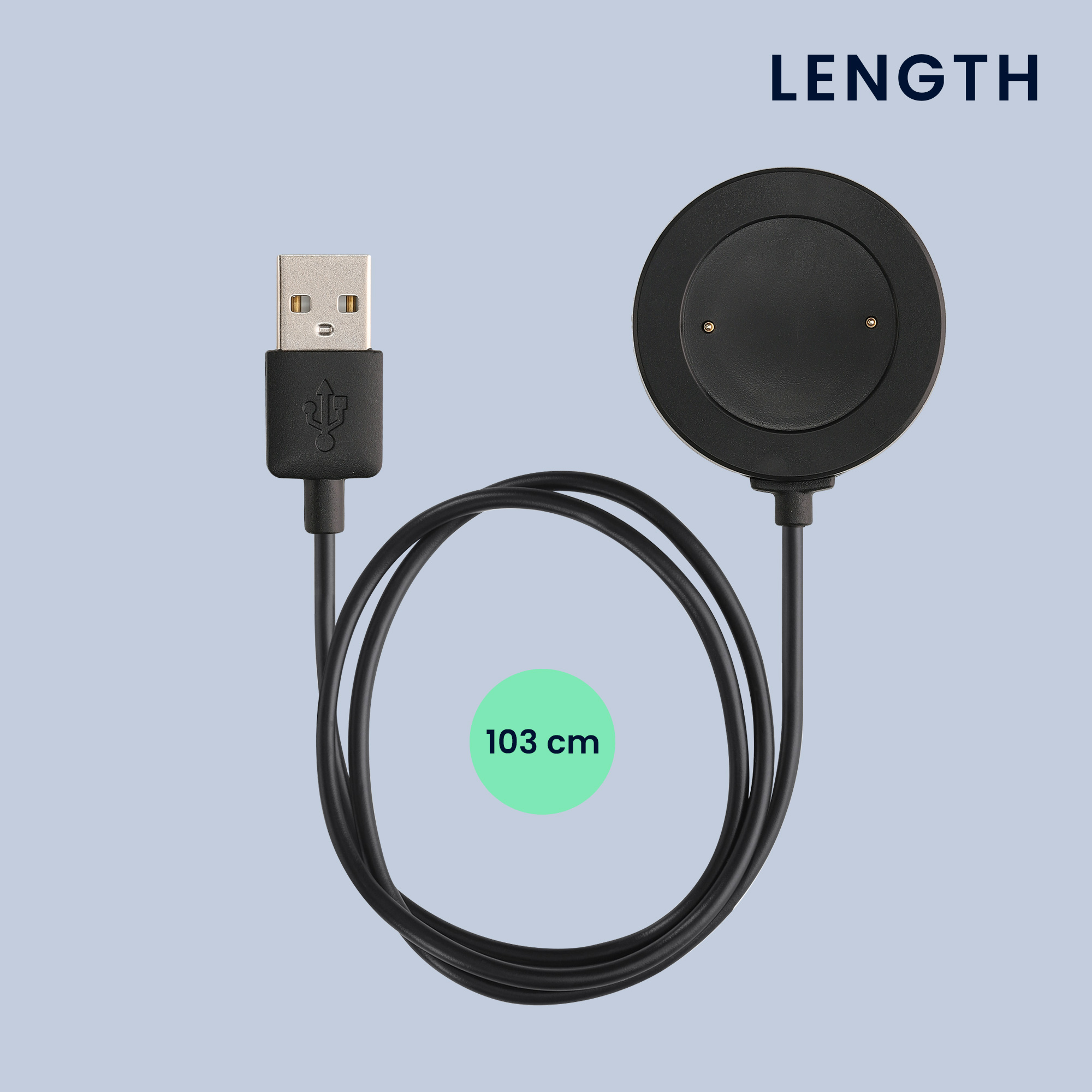 Nabíjecí kabel kwmobile pro HONOR Watch 4 (TMA-L19) / Watch 5 (STL-L19) - černá