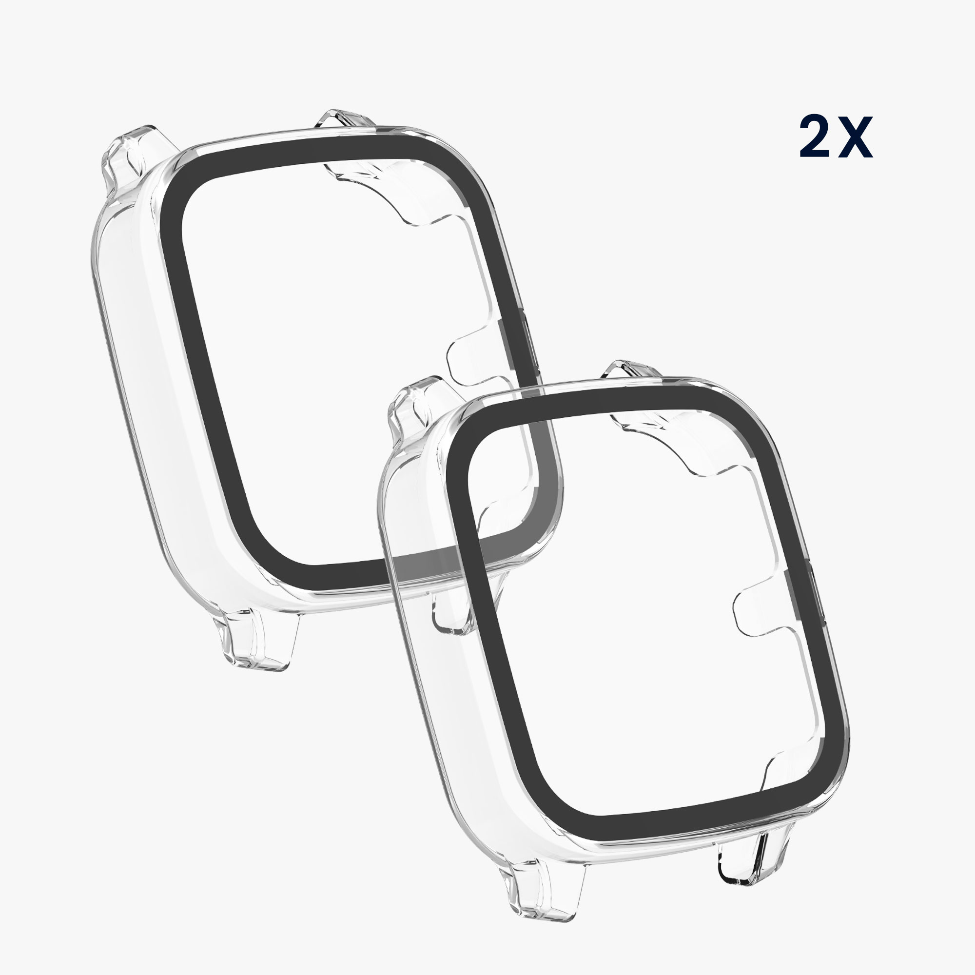 2 ks Ochranný kryt kwmobile pro Garmin Venu Sq 2 Music / Sq 2 - transparentní