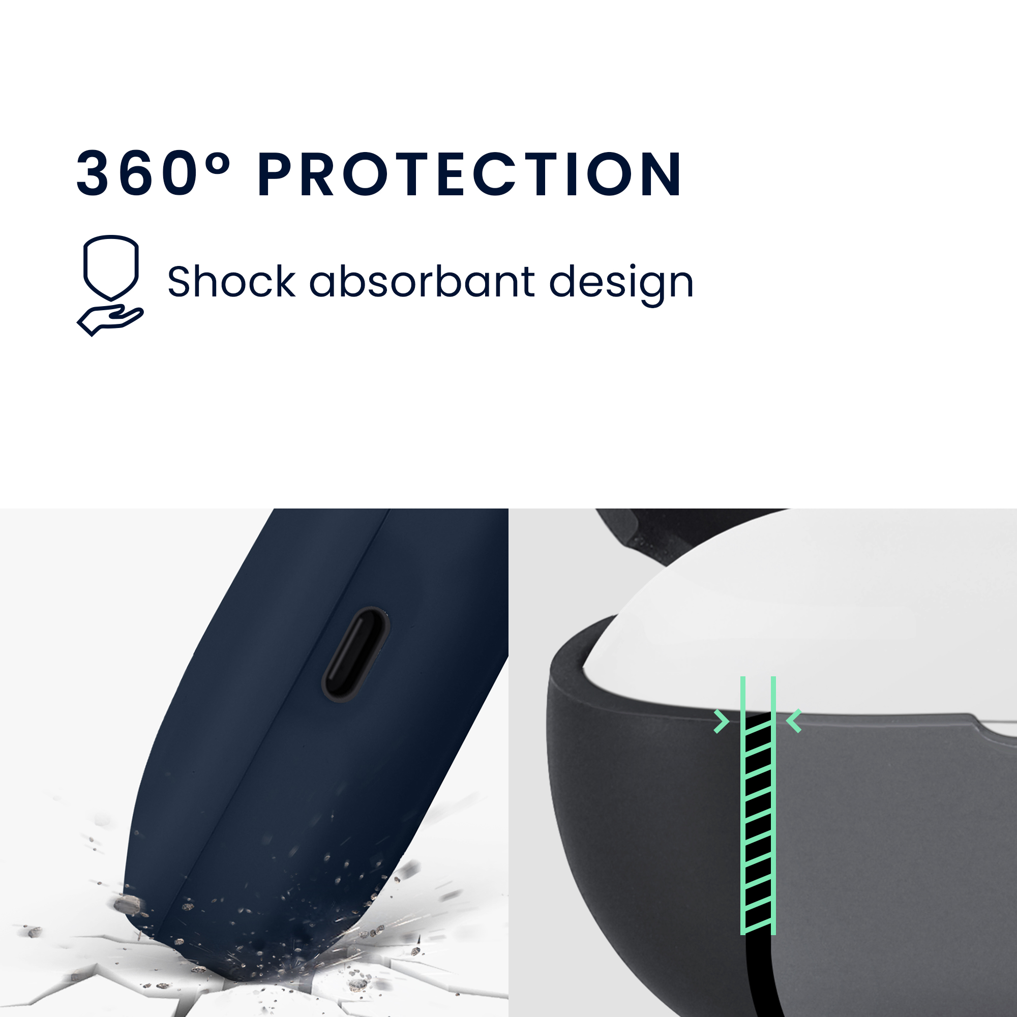 Silikonový obal nabíjecí pouzdro sluchátka Xiaomi Redmi Buds 5 modrá kwmobile