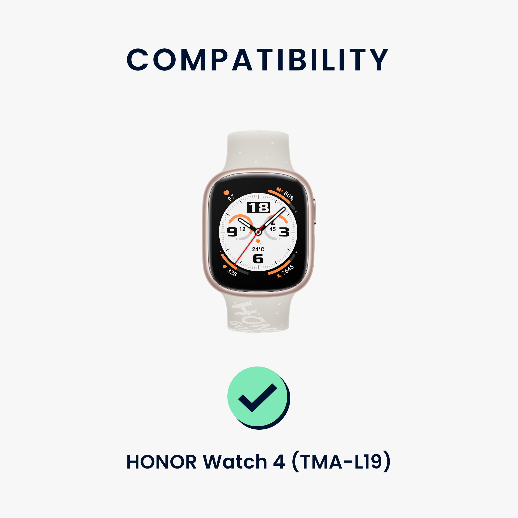 Řemínek kwmobile pro HONOR Watch 4 (TMA-L19) - tmavě zelená