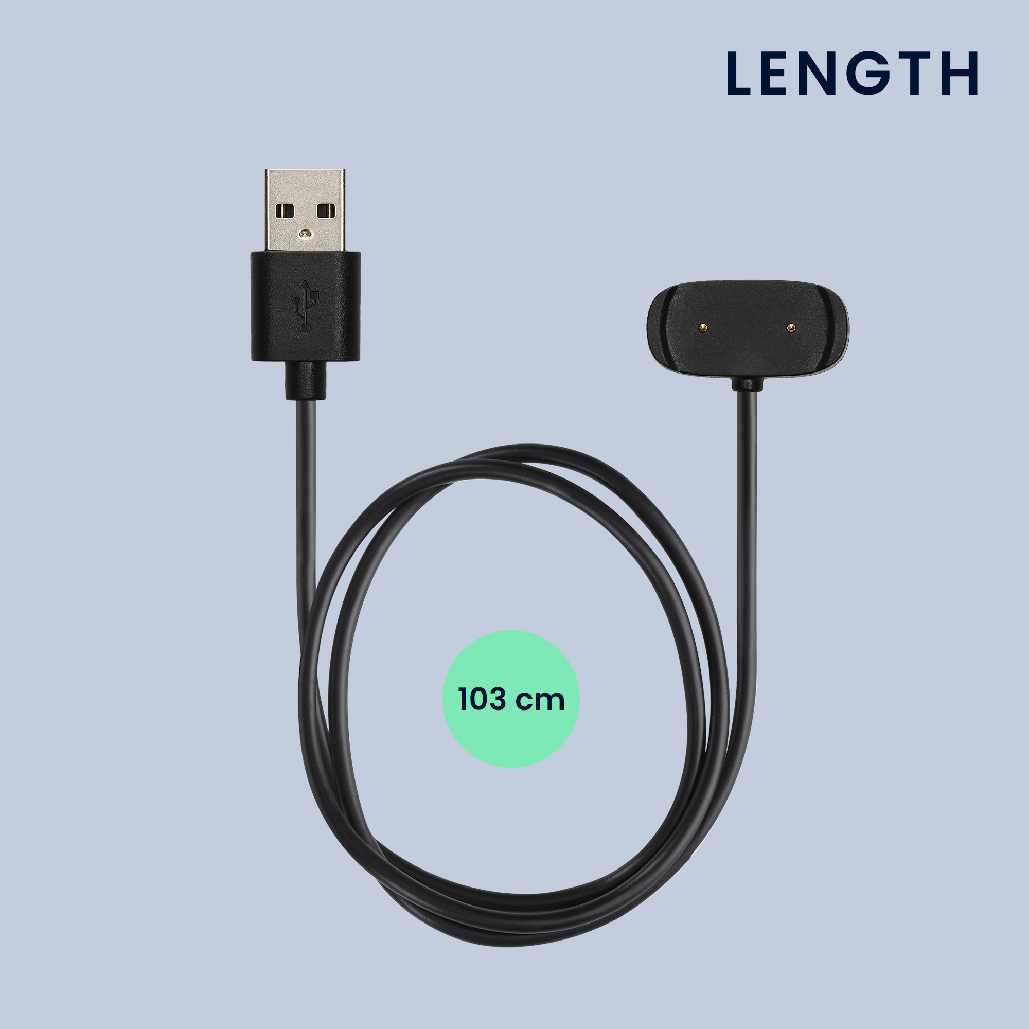 Nabíjecí kabel pro Huami Amazfit Bip 3 / 3 Pro / Bip 5 / Amazfit Active EDGE / T-Rex / Zepp E kwmobile - černá