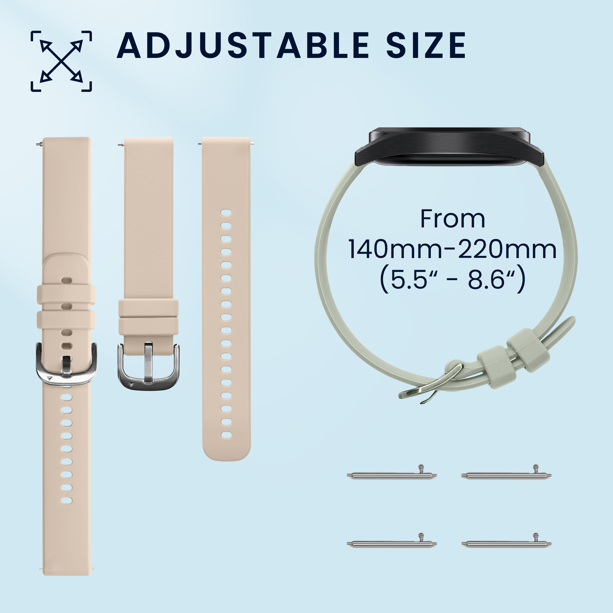 Náhradní řemínky Huawei Watch GT5 41mm sada 2 ks pastelová zelená/béžová kwmobile