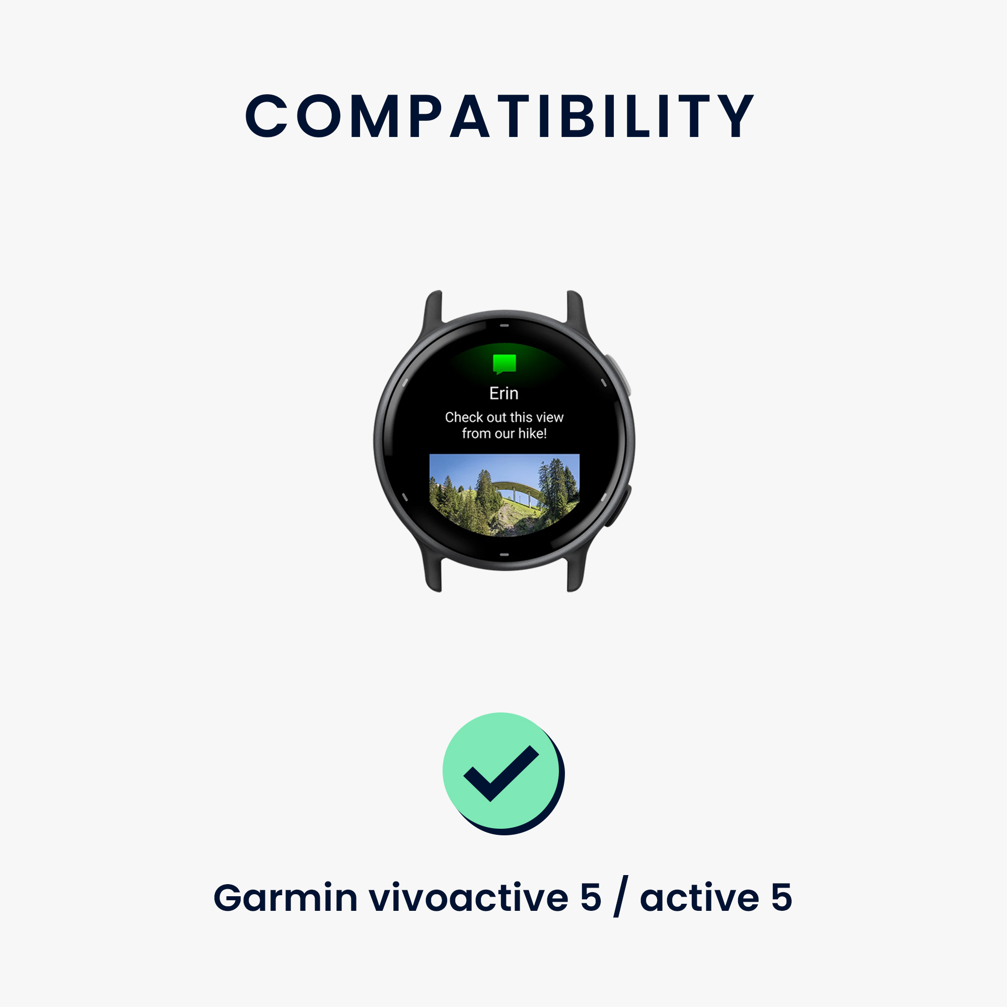 Řemínek kwmobile pro Garmin vivoactive 5 / active 5 - 2 ks, černá / levandulová