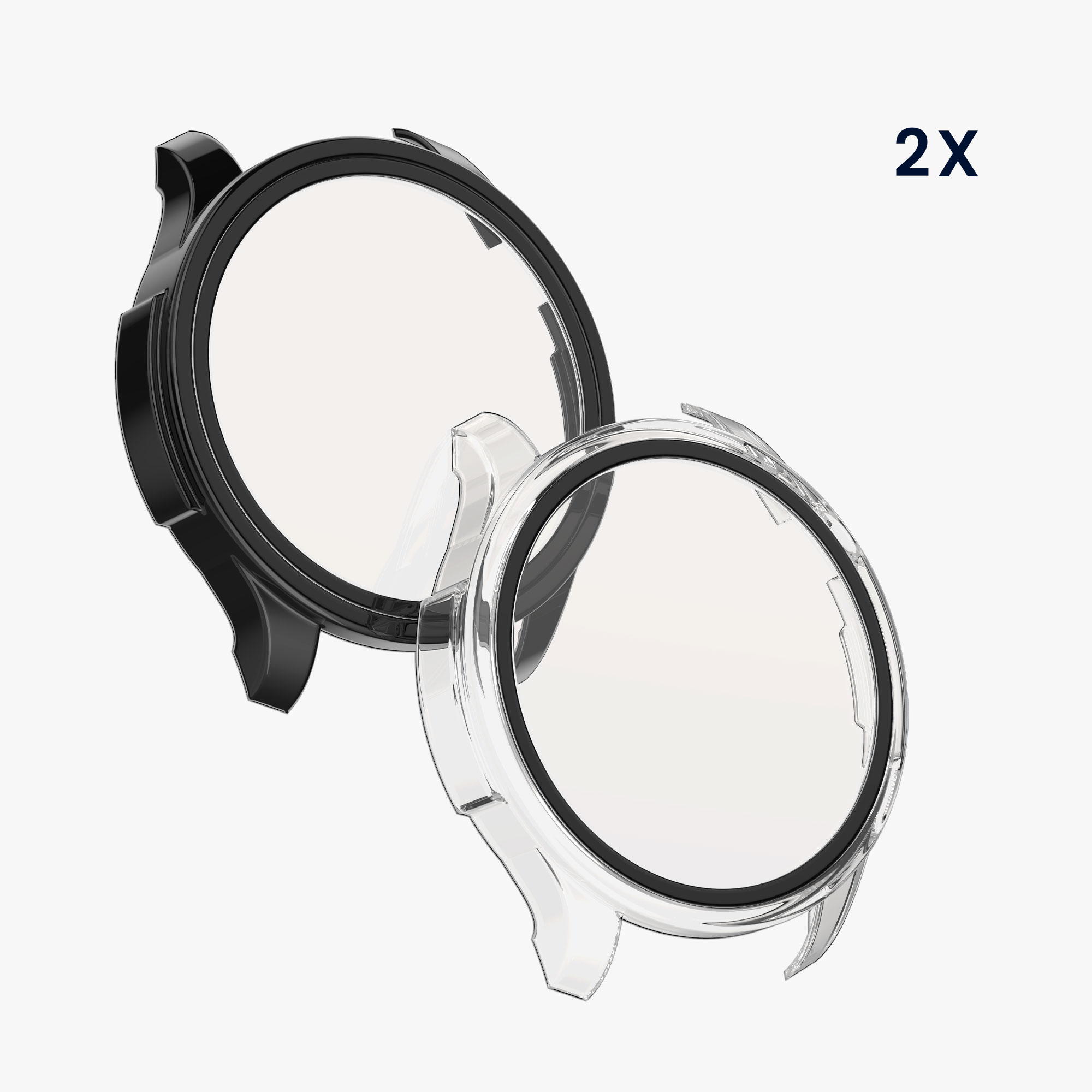 Sada 2 krytů s ochranou displeje pro Huami Amazfit Balance A2286 kwmobile - transparentní a černá